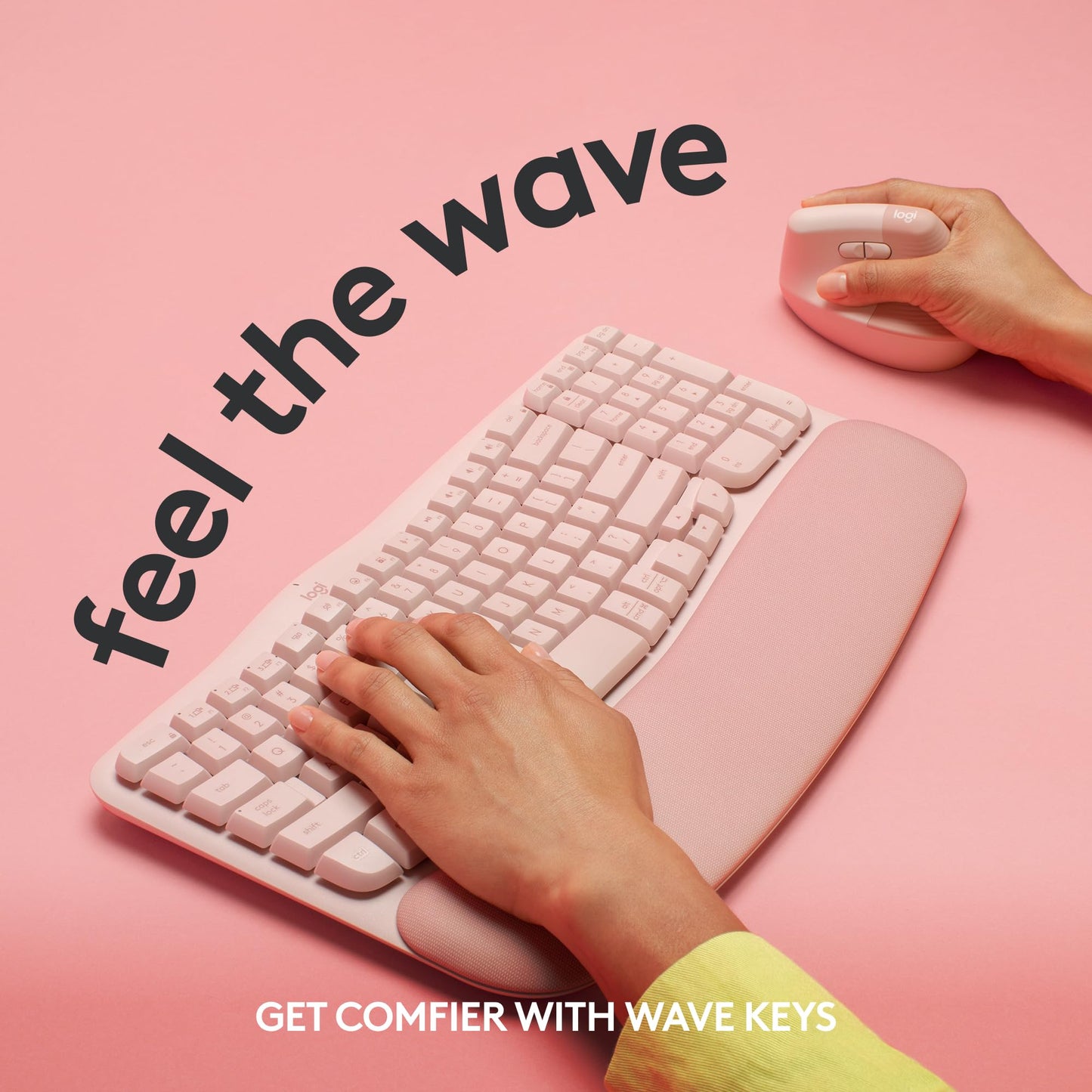 WaveEase Wireless Ergokey by Logitech