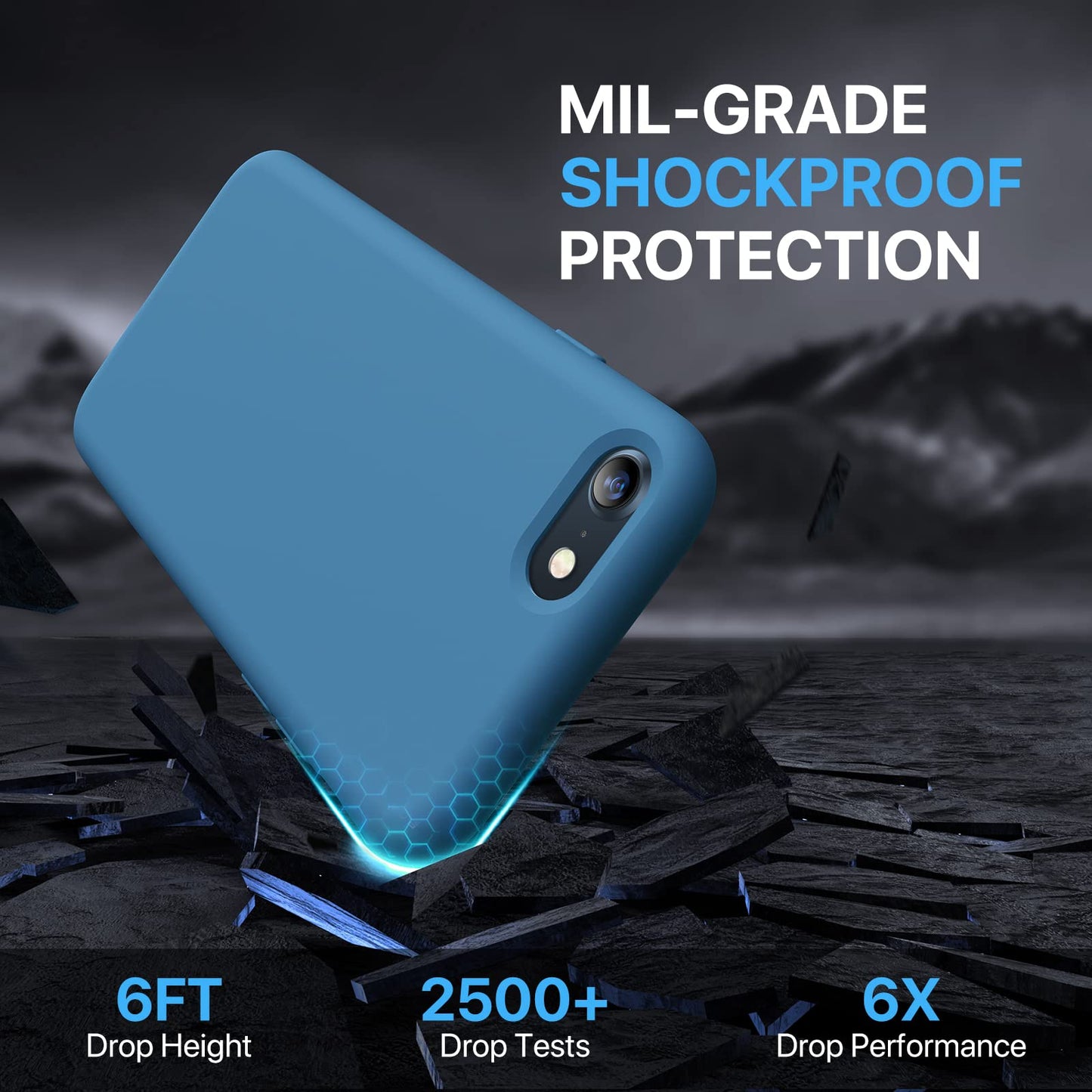 Miracase Capri Blue Slim Shockproof iPhone Case