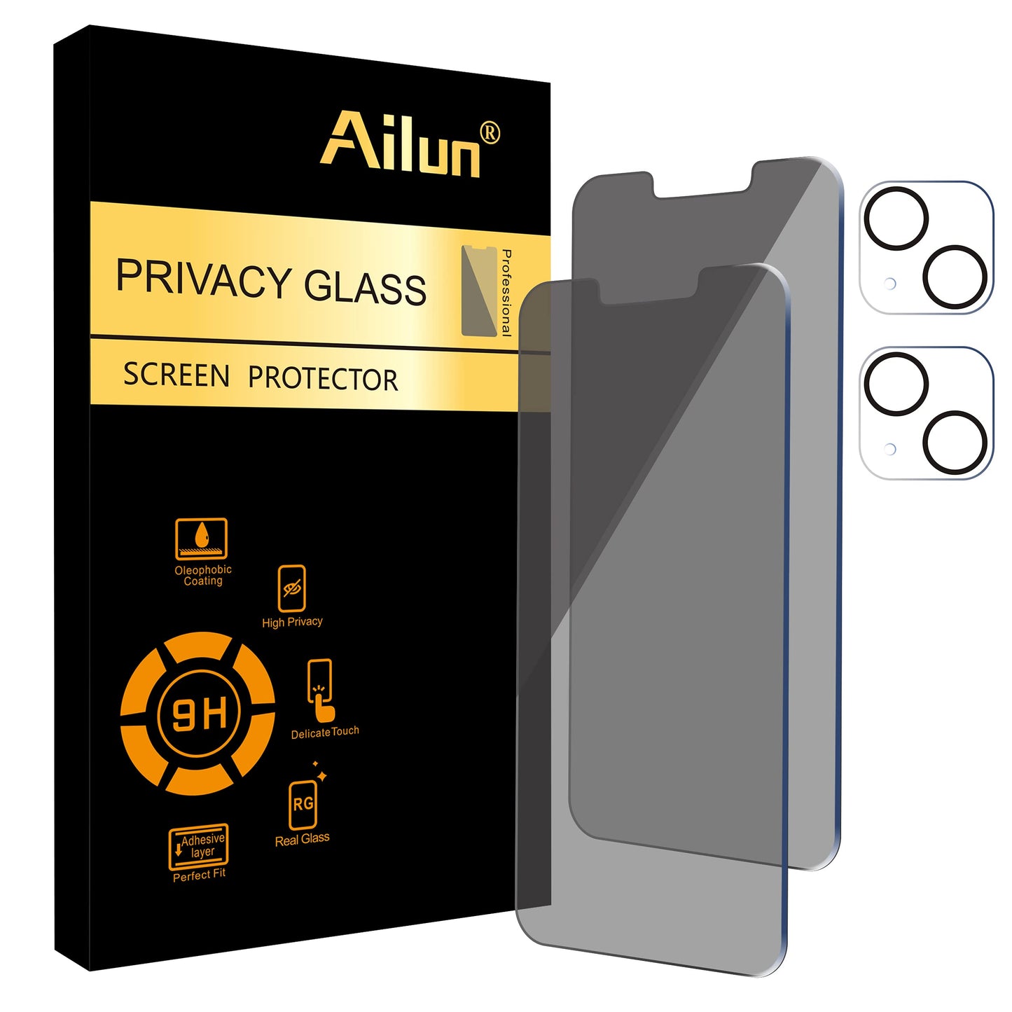 Ailun iPhone 16 Privacy & Lens Protector 3-Pack - Small Enterprise