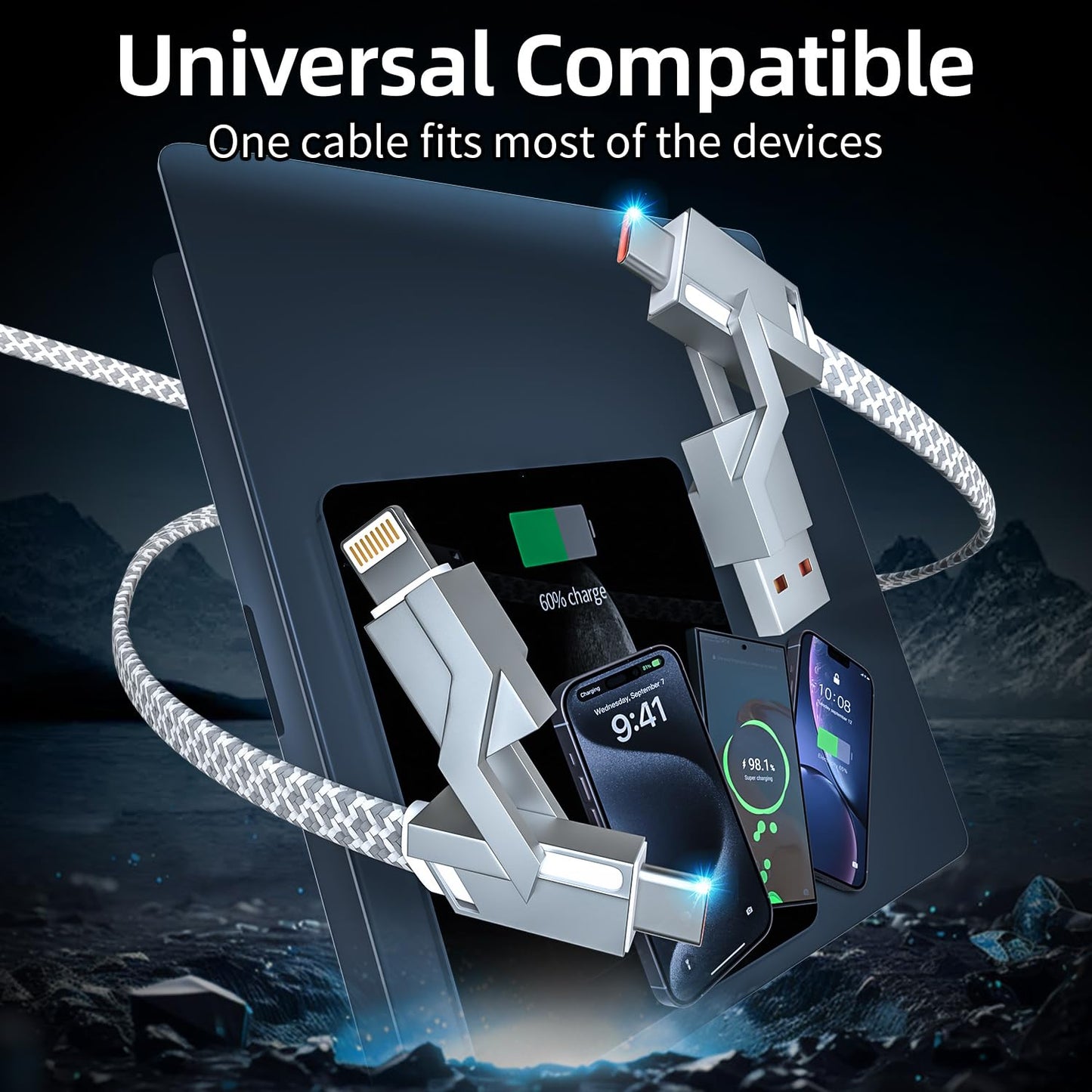 QuadCharge 65W: 4-in-1 Fast Multi-Cable