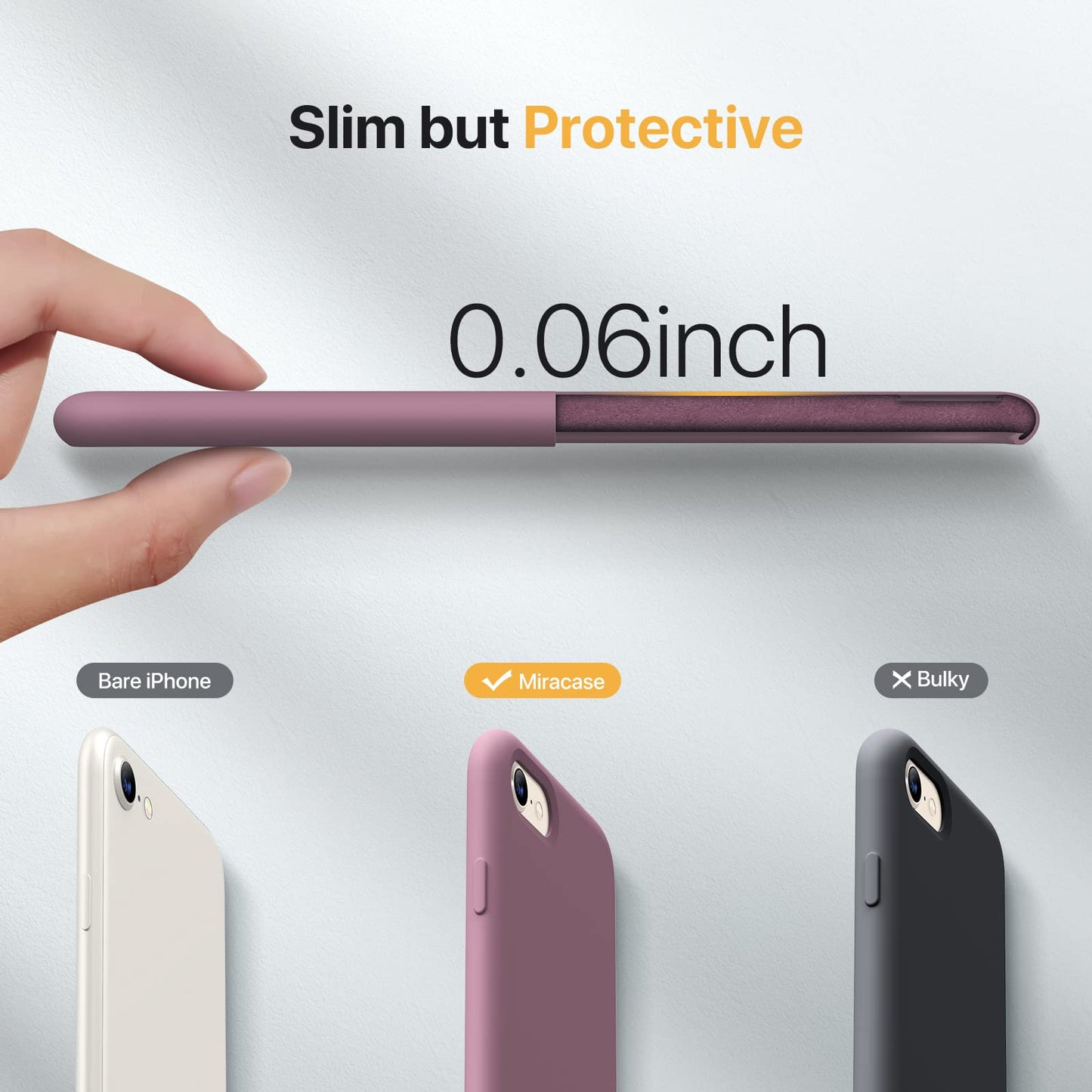 Miracase Capri Blue Slim Shockproof iPhone Case