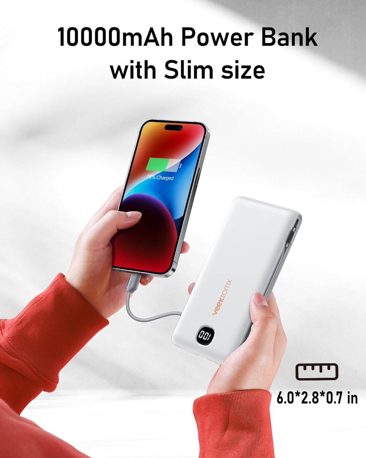 VEEKTOMX SlimCharge 10K: Ultimate Travel Power Bank - Small Enterprise