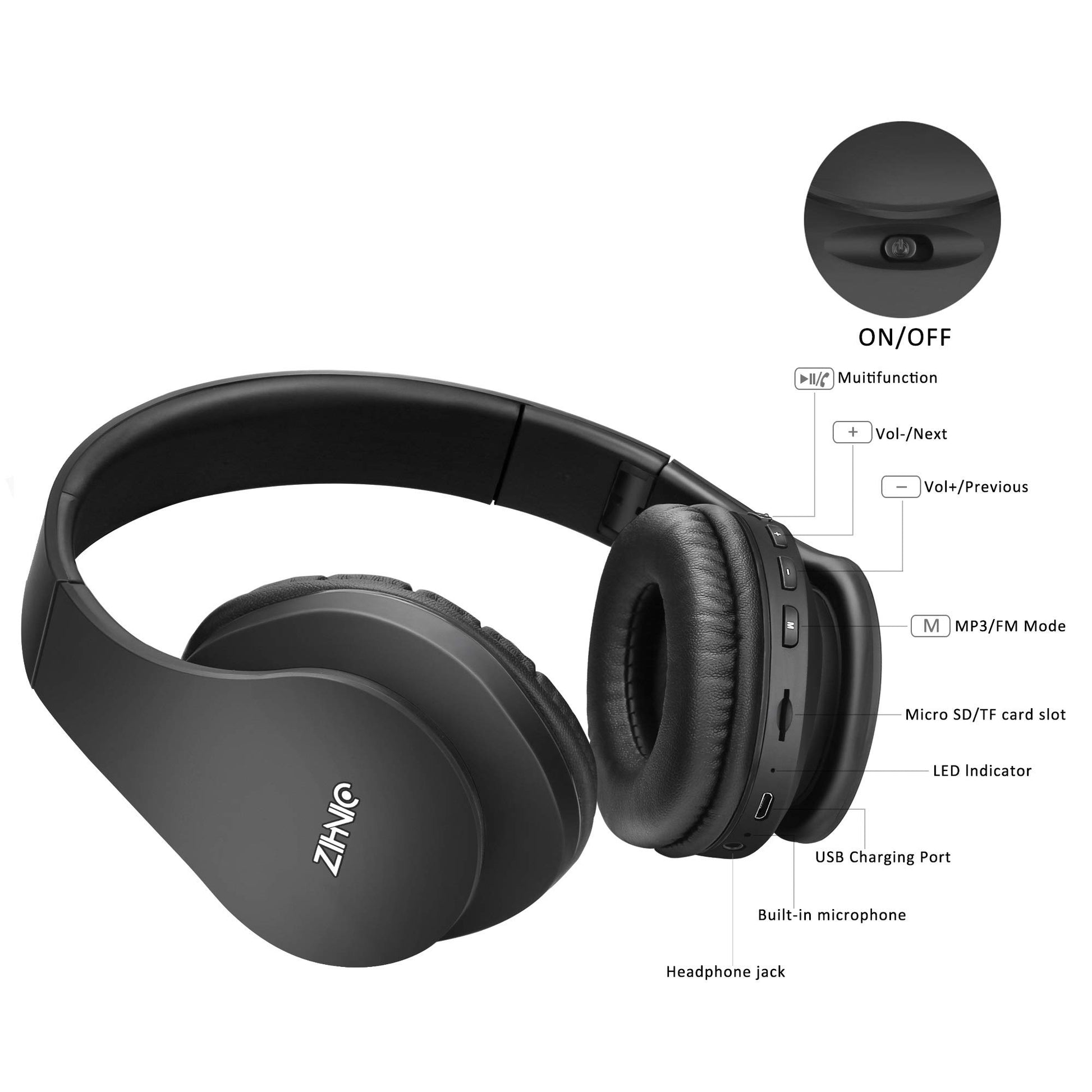 ZIHNIC RoseGold Bluetooth Over-Ear Headphones - Small Enterprise