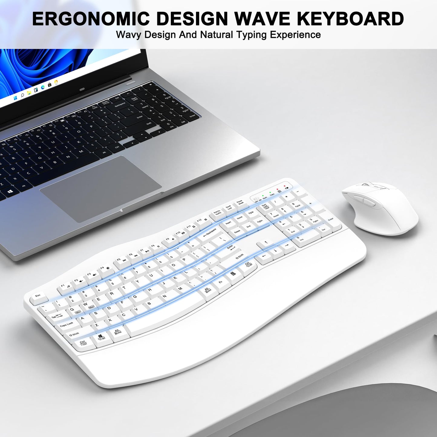 ErgoWave Duo: Wireless Keyboard & Mouse Set