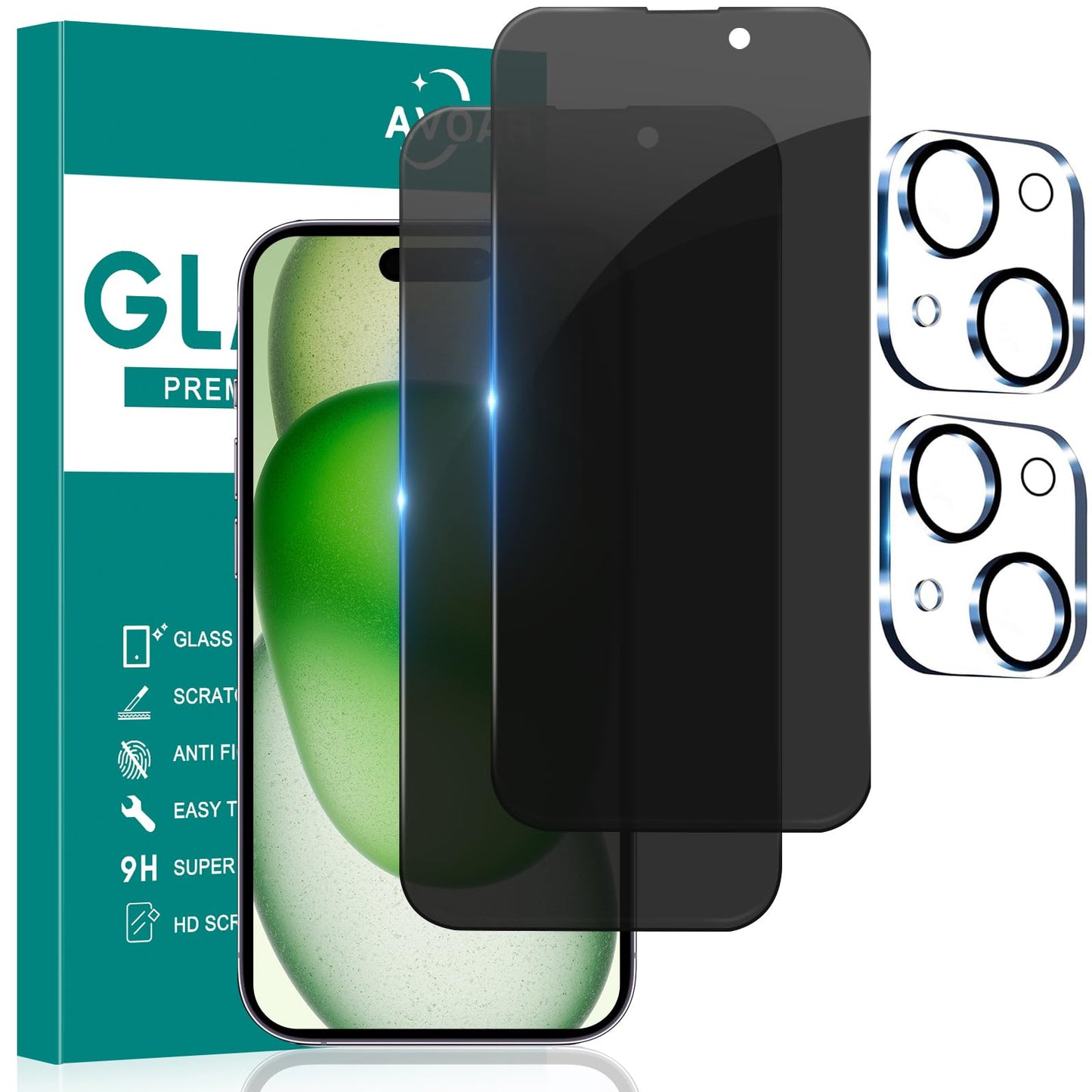 iGuard 2-Pack Privacy Screen Protector for iPhone 14/13 - Small Enterprise