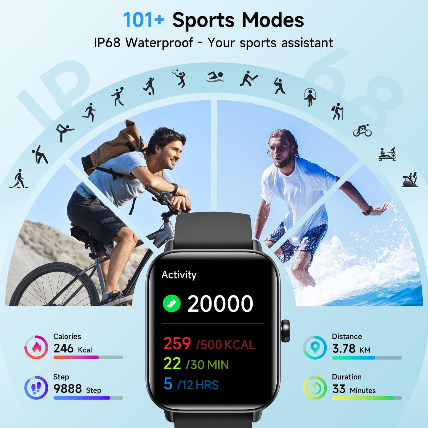 FemmeFit Smartwatch: Alexa, Waterproof, 100+ Sports - Small Enterprise