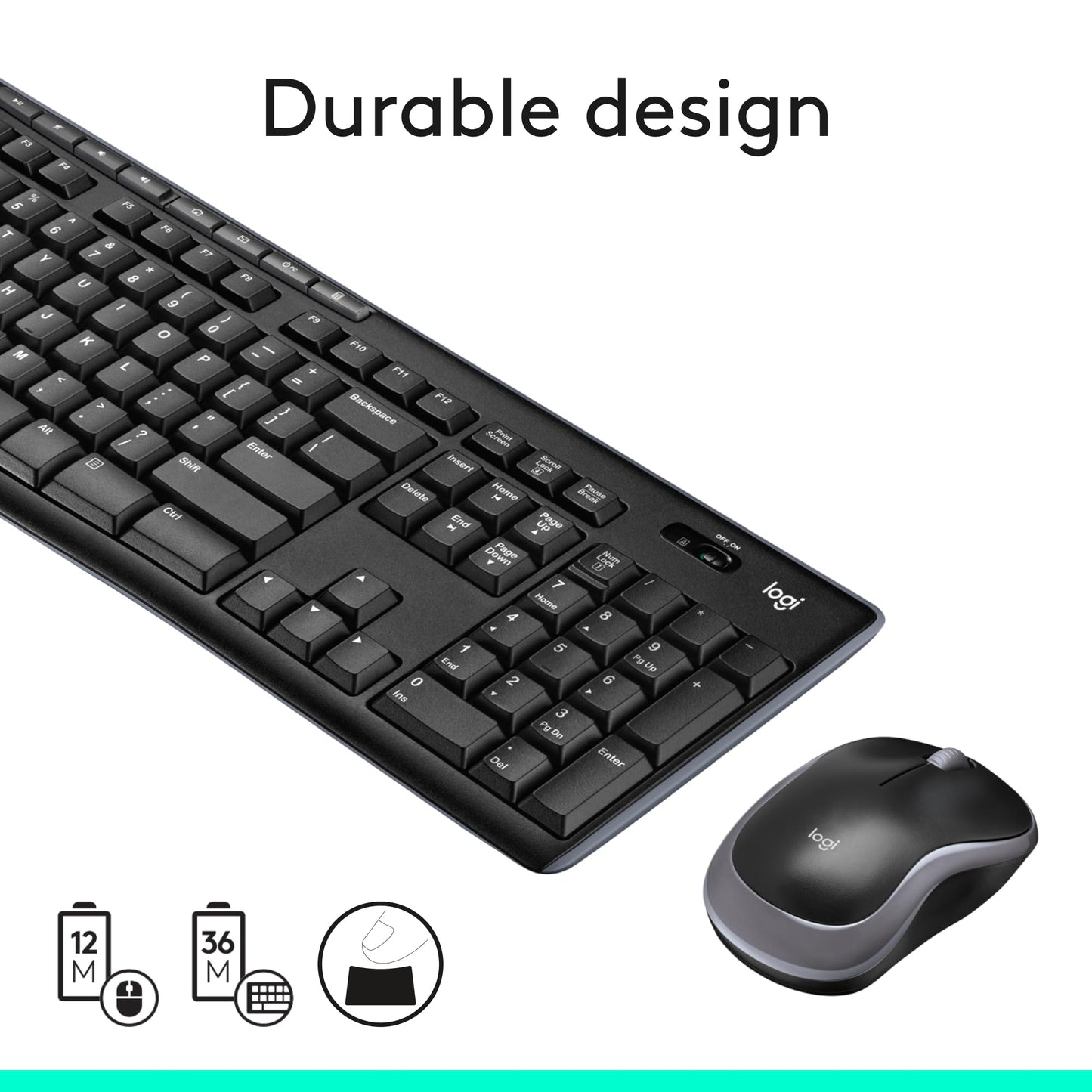 Logitech MK270 Wireless Keyboard-Mouse Duo - Black