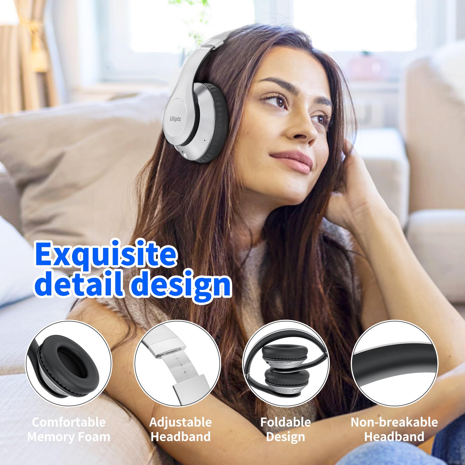 Uliptz HiFi Bluetooth Headphones - 65H Playtime - Small Enterprise