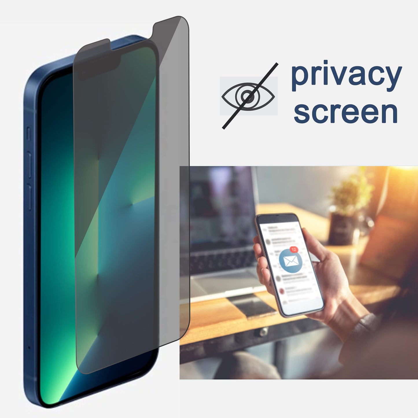 Ailun iPhone Privacy Glass 3-Pack - 6.1 Security - Small Enterprise