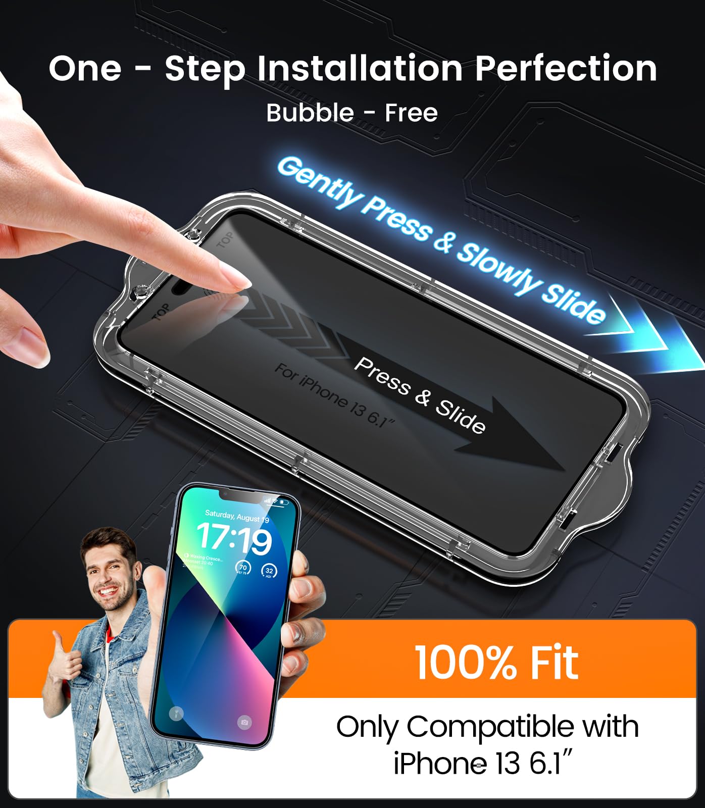 iPhone 13 4-Pack Privacy Glass Shield - Military Grade - Small Enterprise