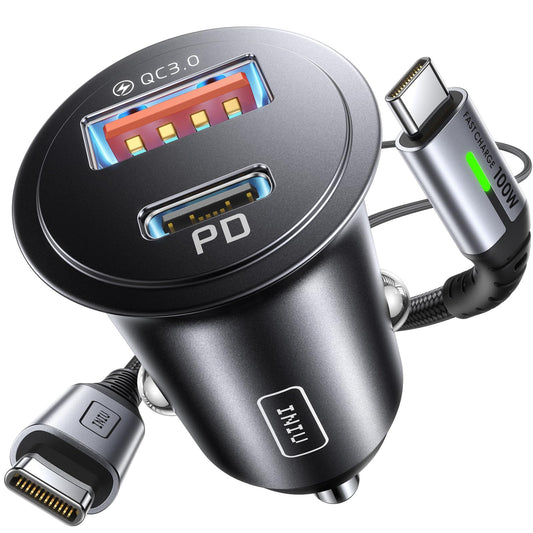 INIU 60W Turbo Car Charger: Fast Charge Adapter +
