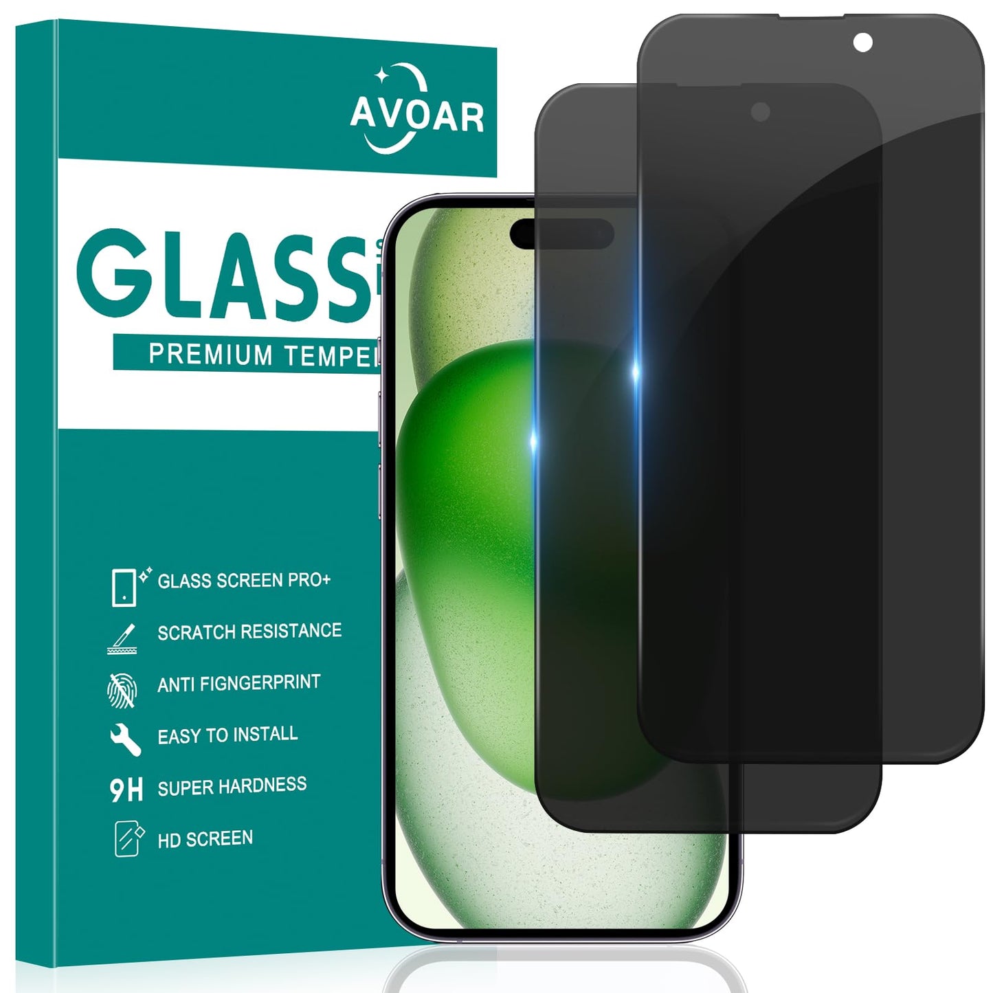 iGuard 2-Pack Privacy Screen Protector for iPhone 14/13 - Small Enterprise
