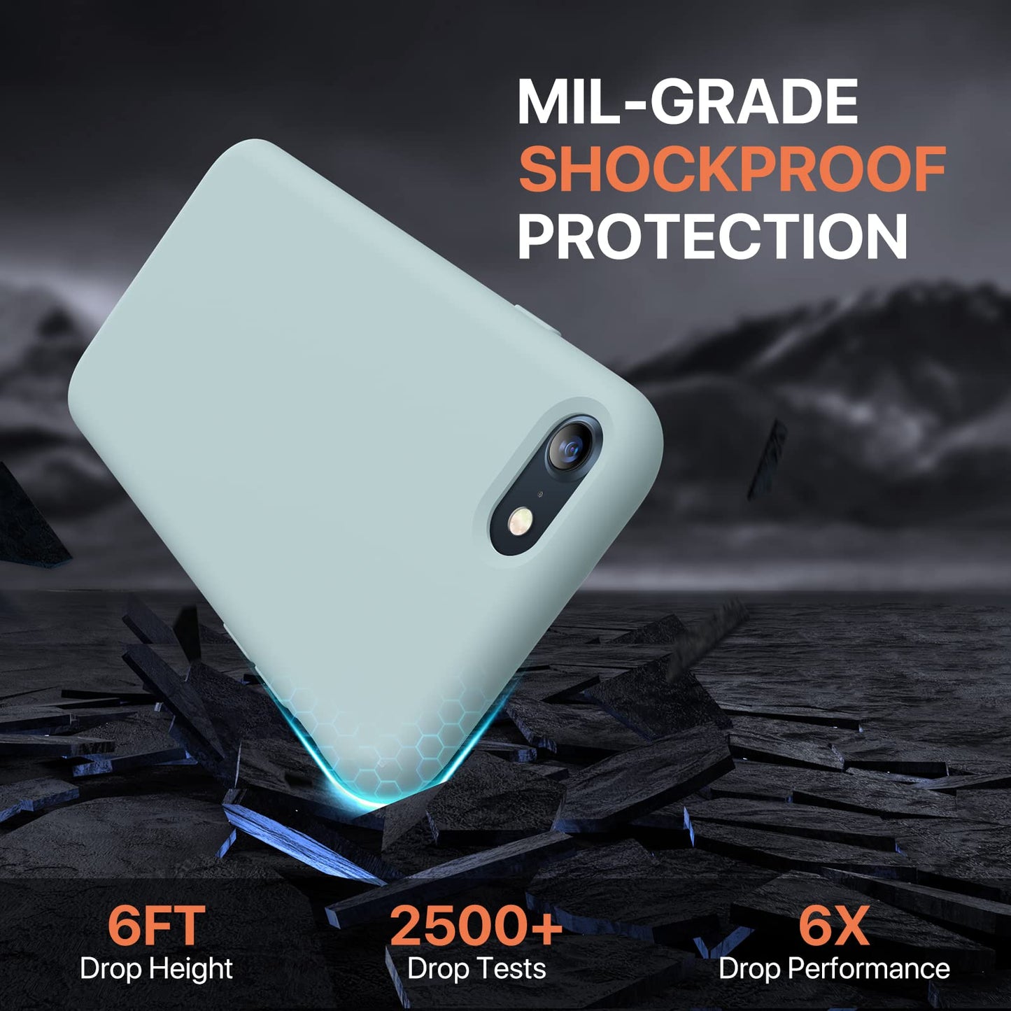 Miracase Capri Blue Slim Shockproof iPhone Case