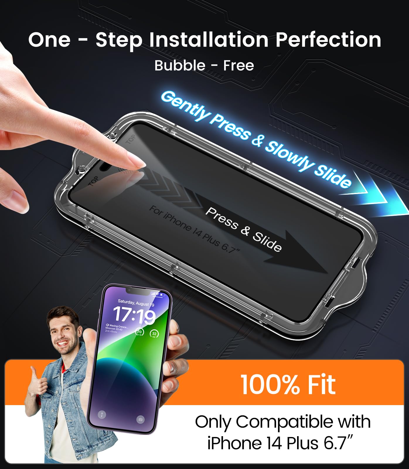 iPhone 13 4-Pack Privacy Glass Shield - Military Grade - Small Enterprise