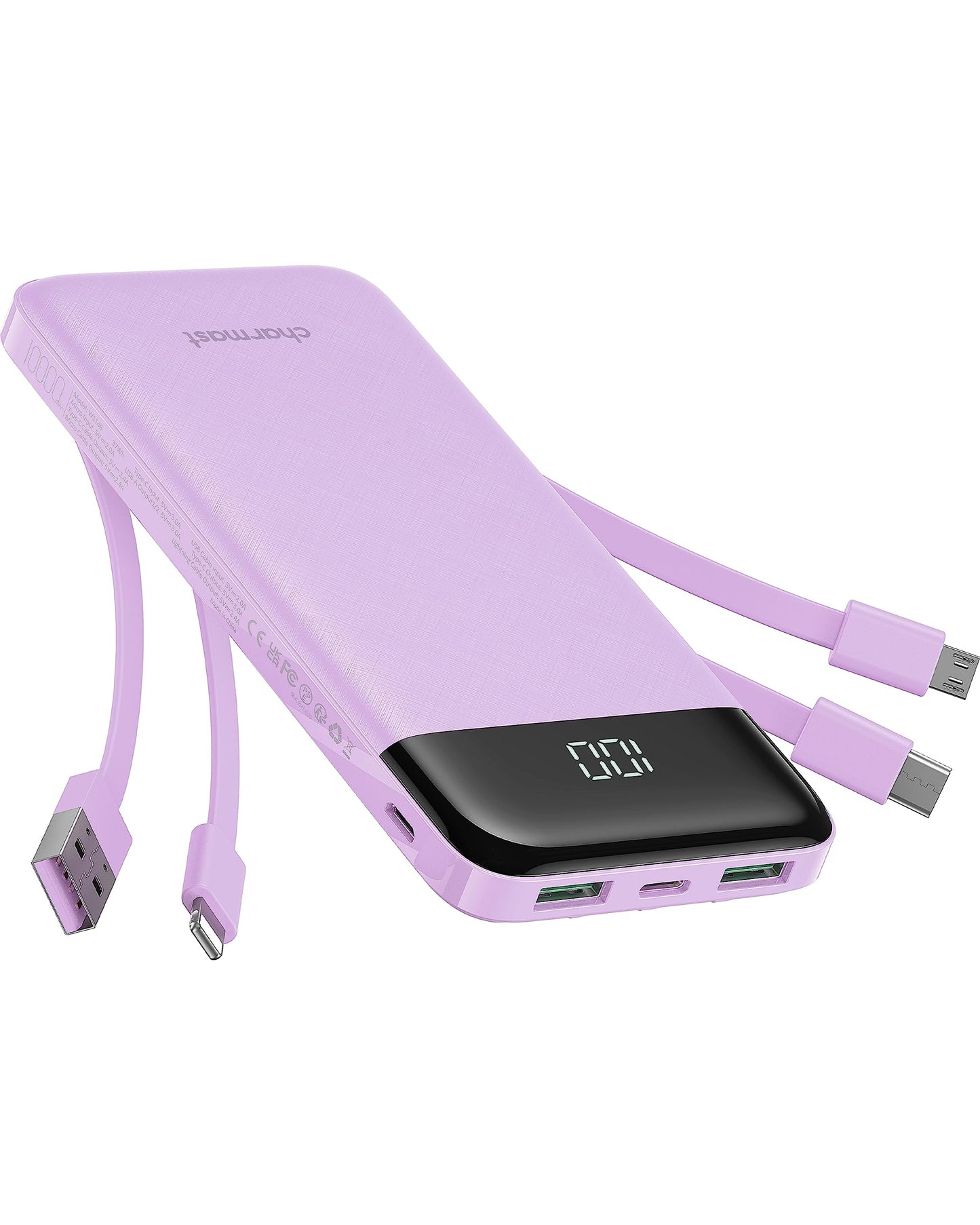 TravelMax 10K: Slim Power Bank w/ Built-in Cables - Small Enterprise