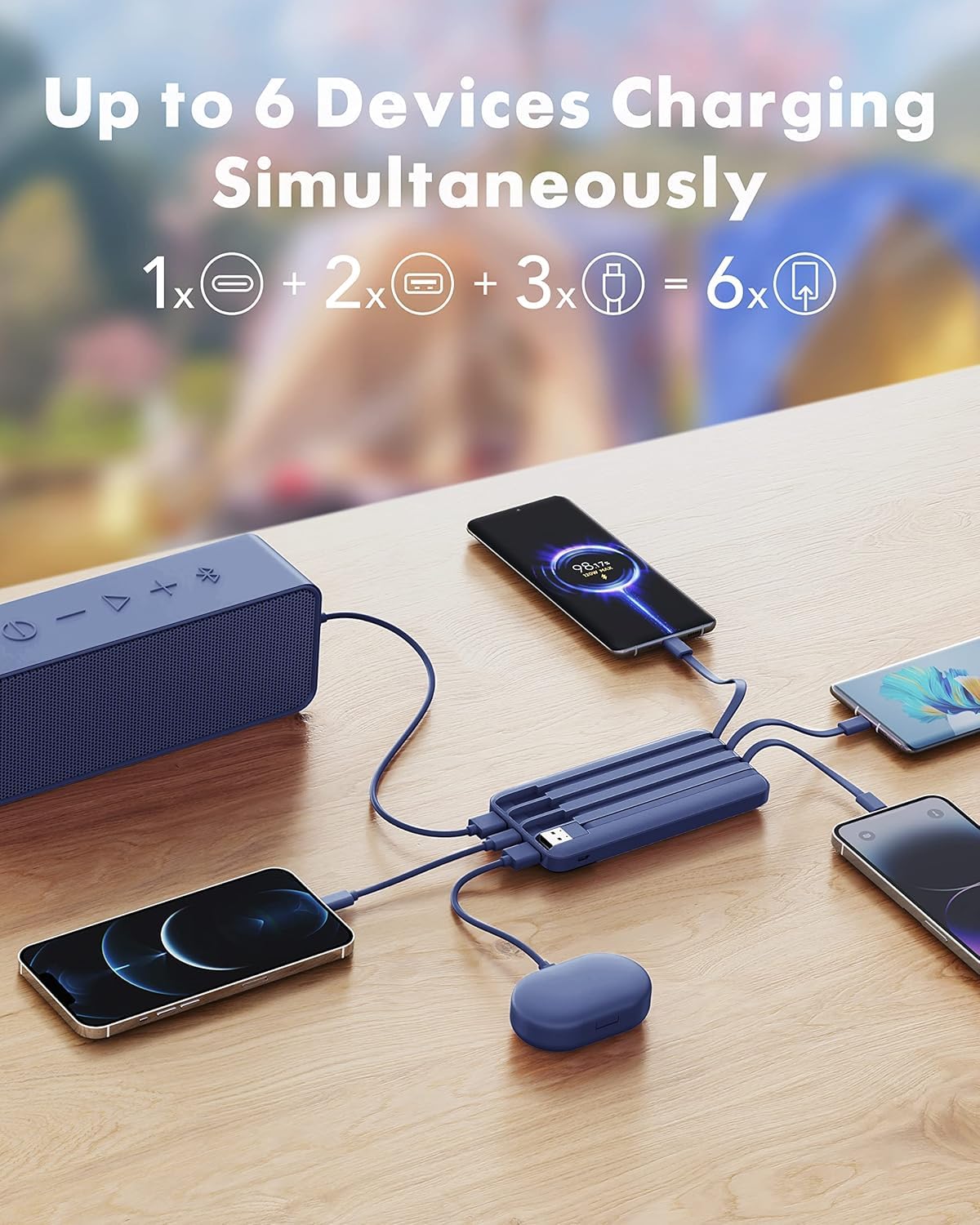 TravelMax 10K: Slim Power Bank w/ Built-in Cables - Small Enterprise