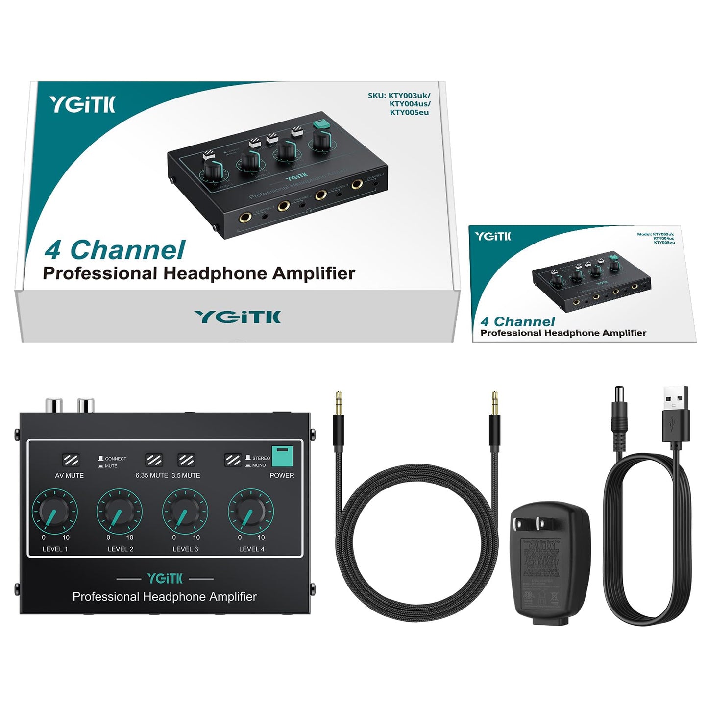 QuadMix Pro: 4-Channel Headphone Amp & Audio Mixer