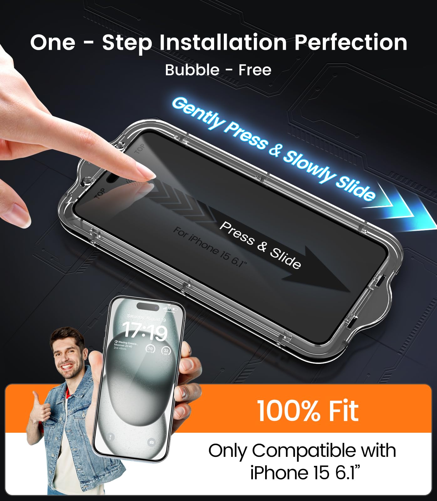 iPhone 13 4-Pack Privacy Glass Shield - Military Grade - Small Enterprise