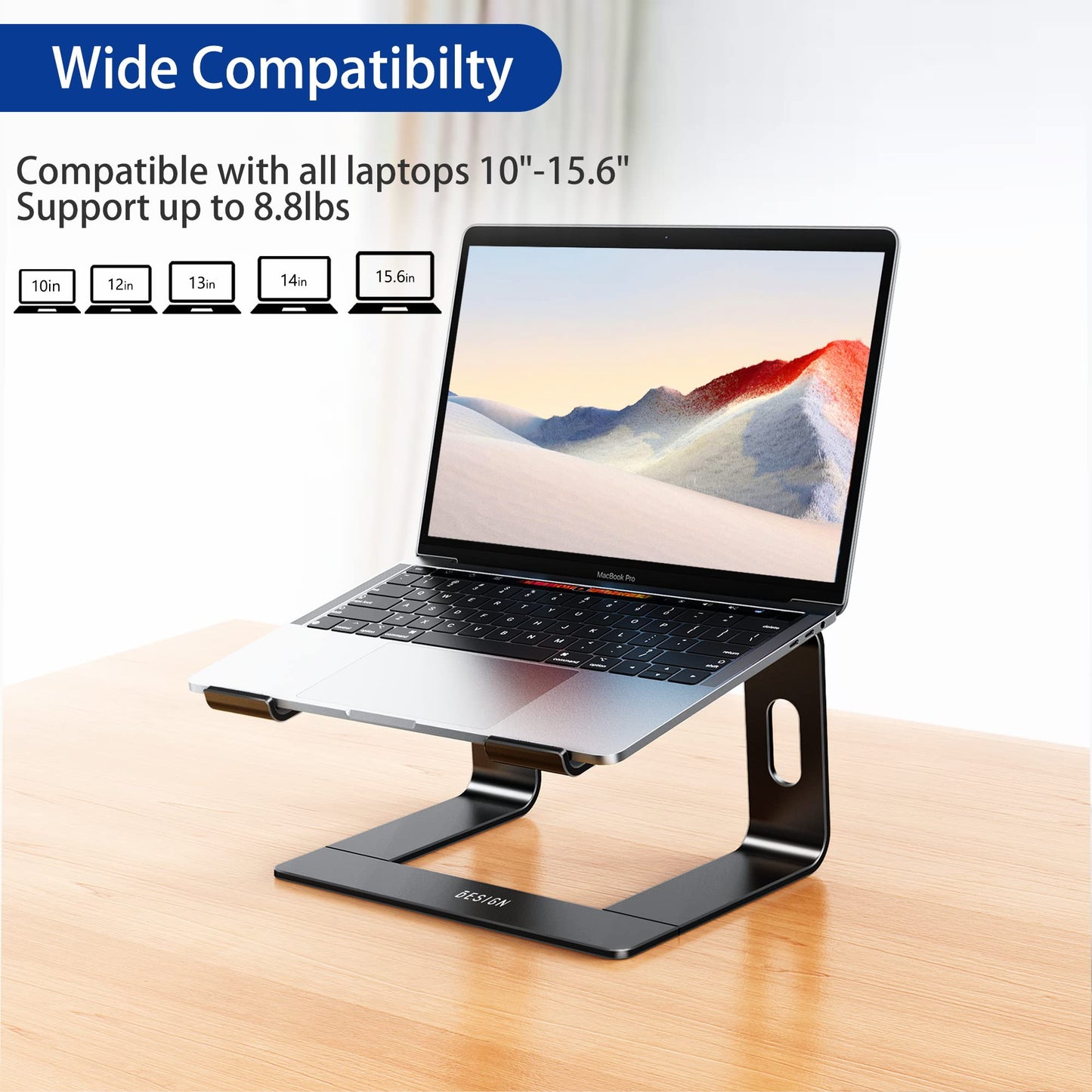 ElevatePro Aluminum Laptop Stand - Ergonomic & Stylish