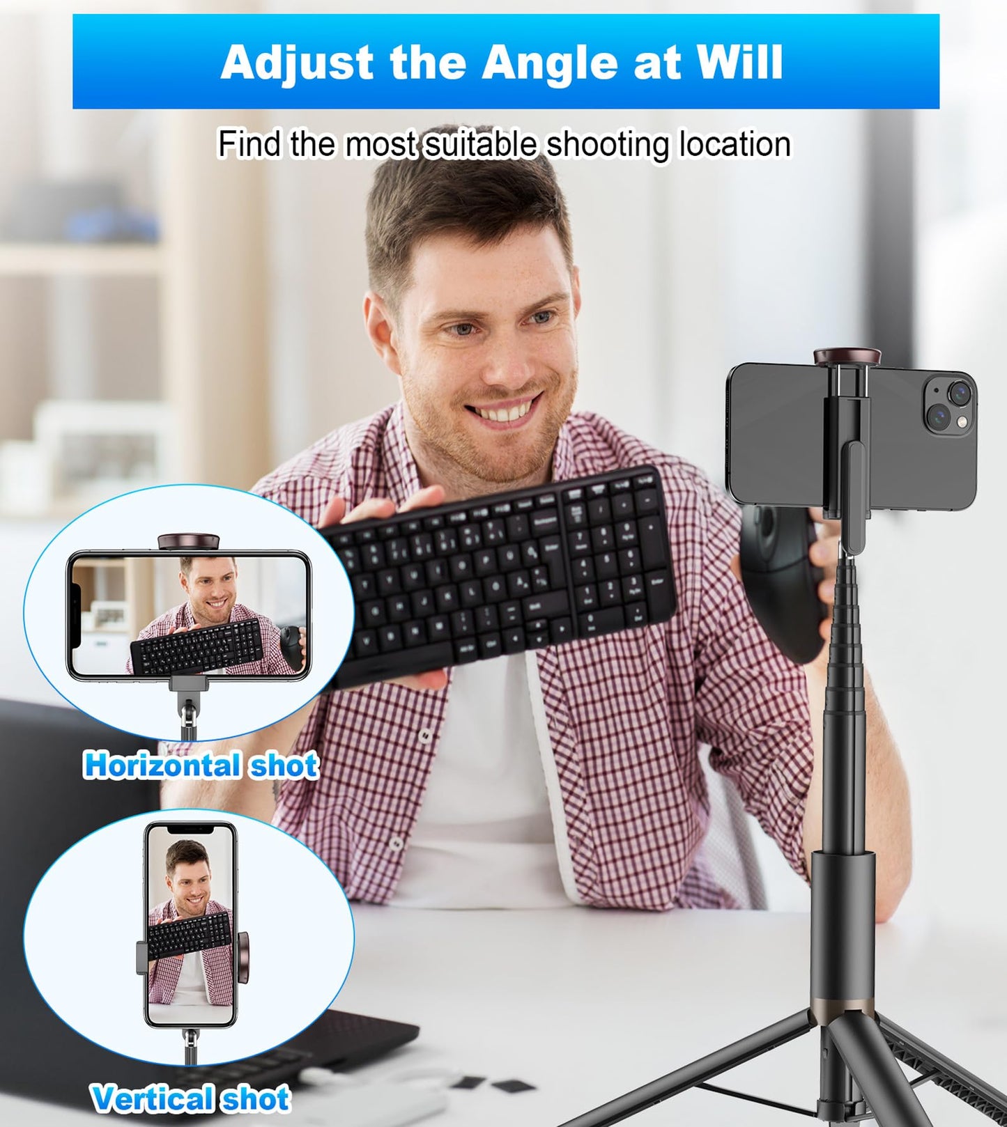 TONEOF MagFlex 68 Tripod Selfie Stick - Beige Gray - Small Enterprise