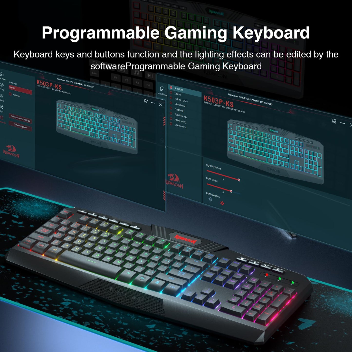 Redragon K521X: RGB Gamer's Mechanical-Feel Keyboard