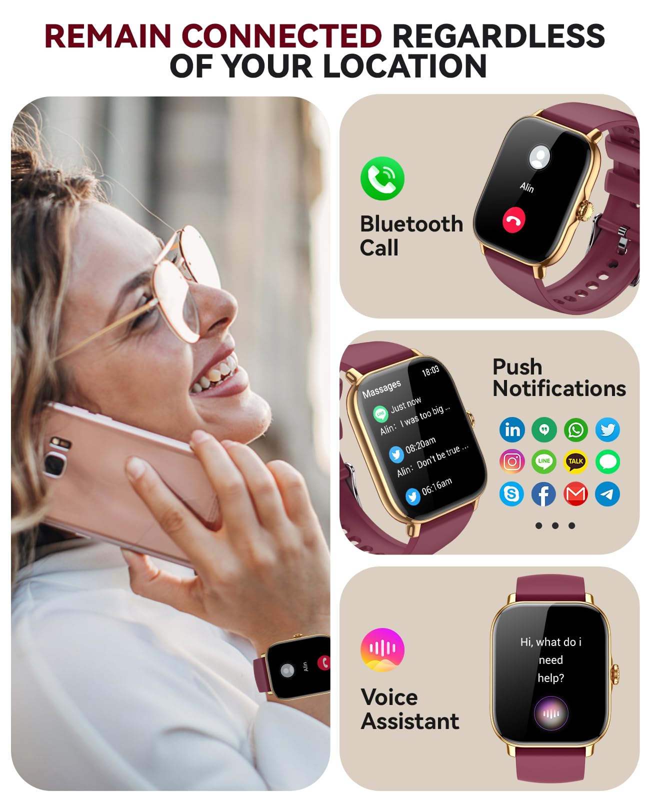 FitTrack SmartWatch: Call, Fitness, Waterproof & More - Small Enterprise