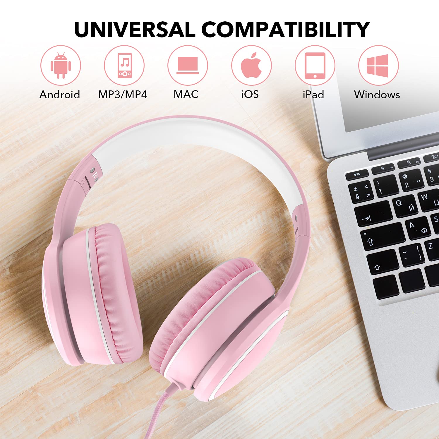 RORSOU R10 Foldable Bass Headphones with Mic - Small Enterprise