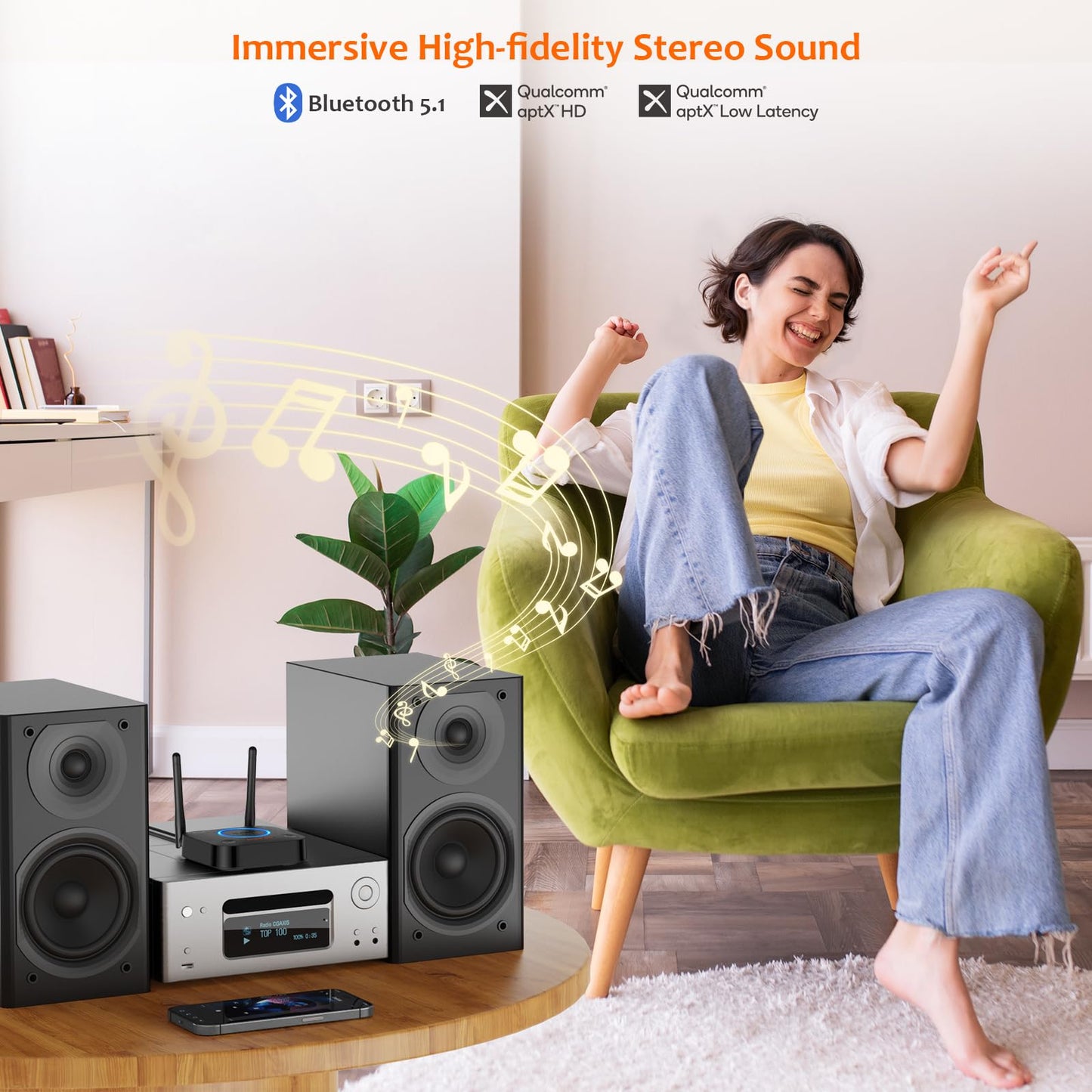 HiFiConnect Pro: LDAC Bluetooth 5.2 Audio Receiver