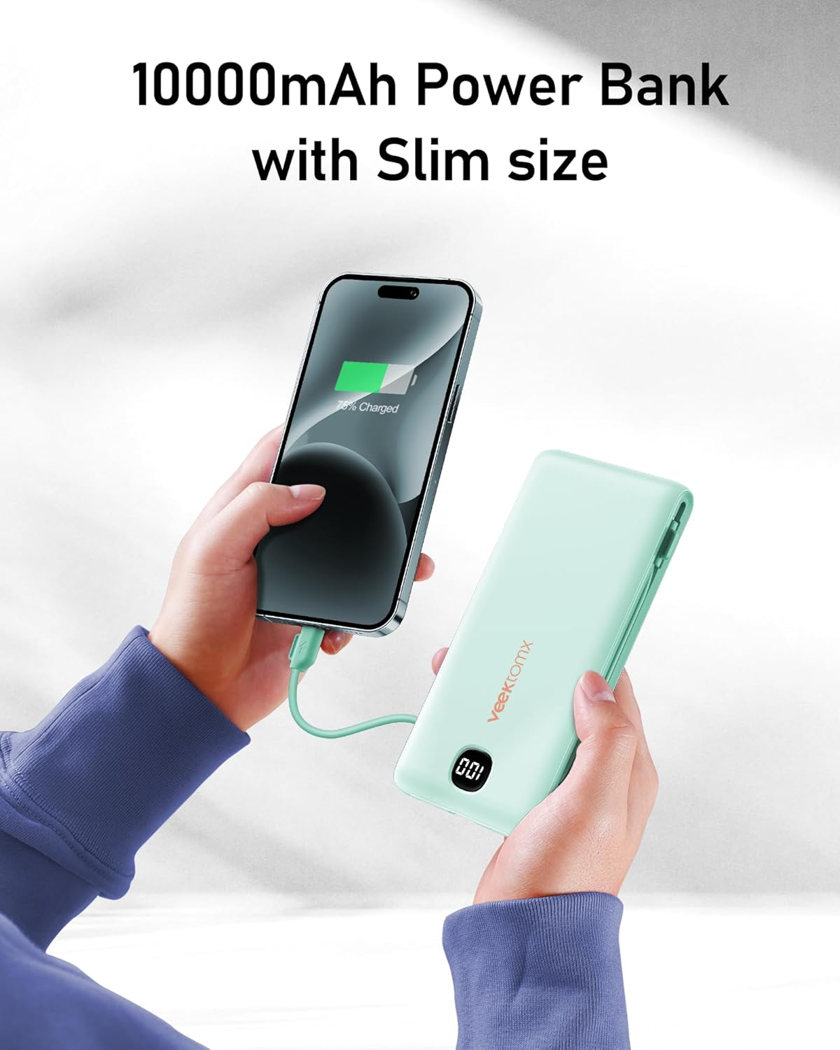 VEEKTOMX SlimCharge 10K: Ultimate Travel Power Bank - Small Enterprise