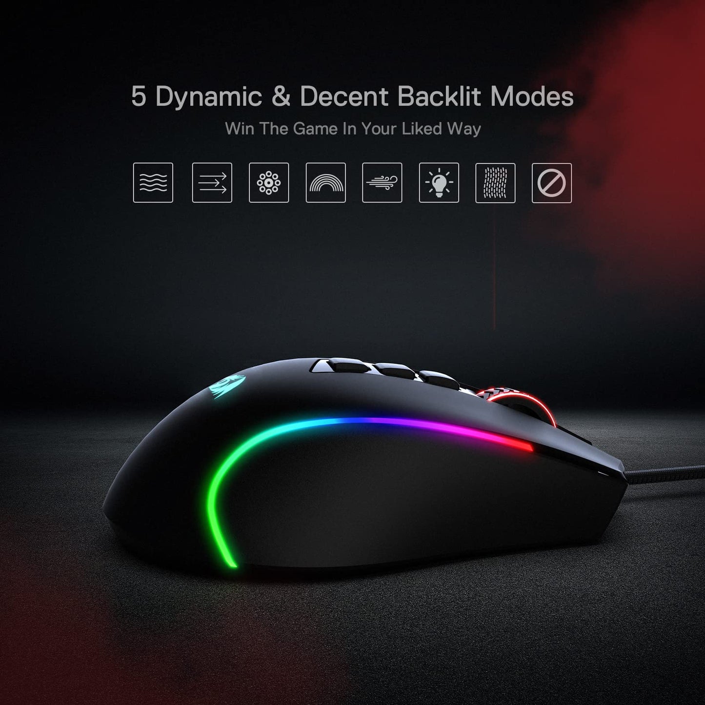 Redragon M612 PRO Swift RGB: 9-Button Gaming Mouse