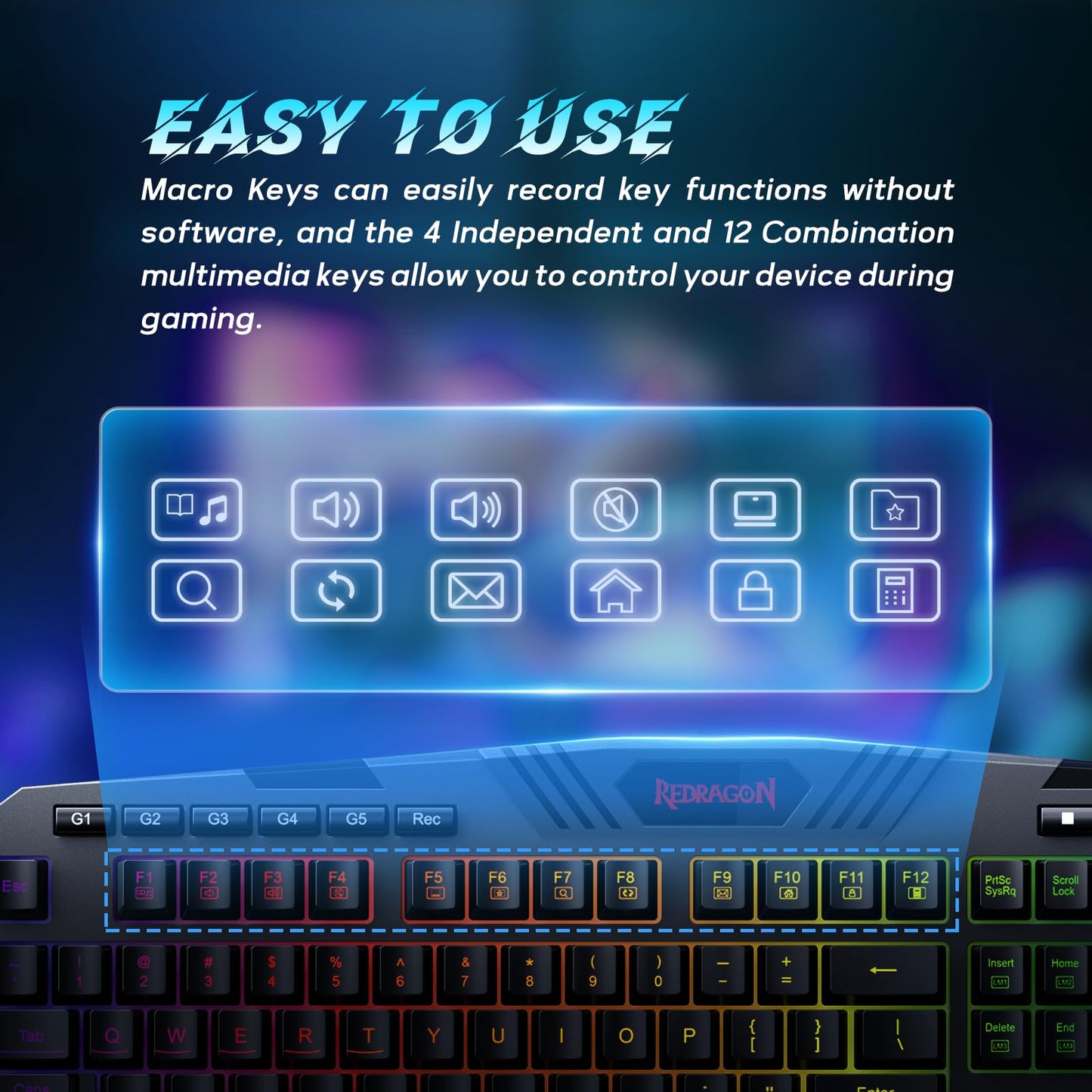 Redragon Elite RGB Combo: S101 Keyboard & M601 Mouse