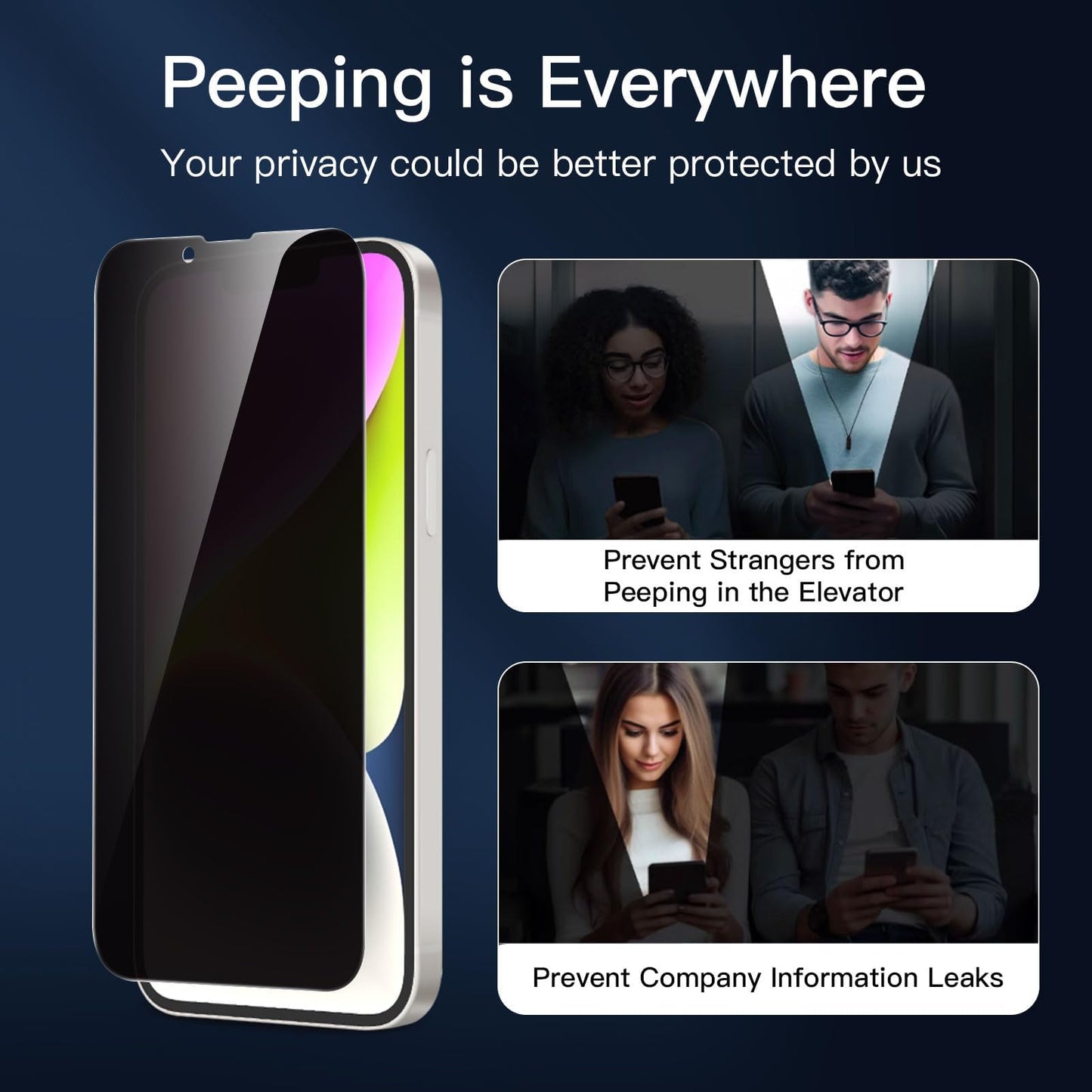 NEW'C 3 Pack iPhone 11/XR Tempered Glass Protectors