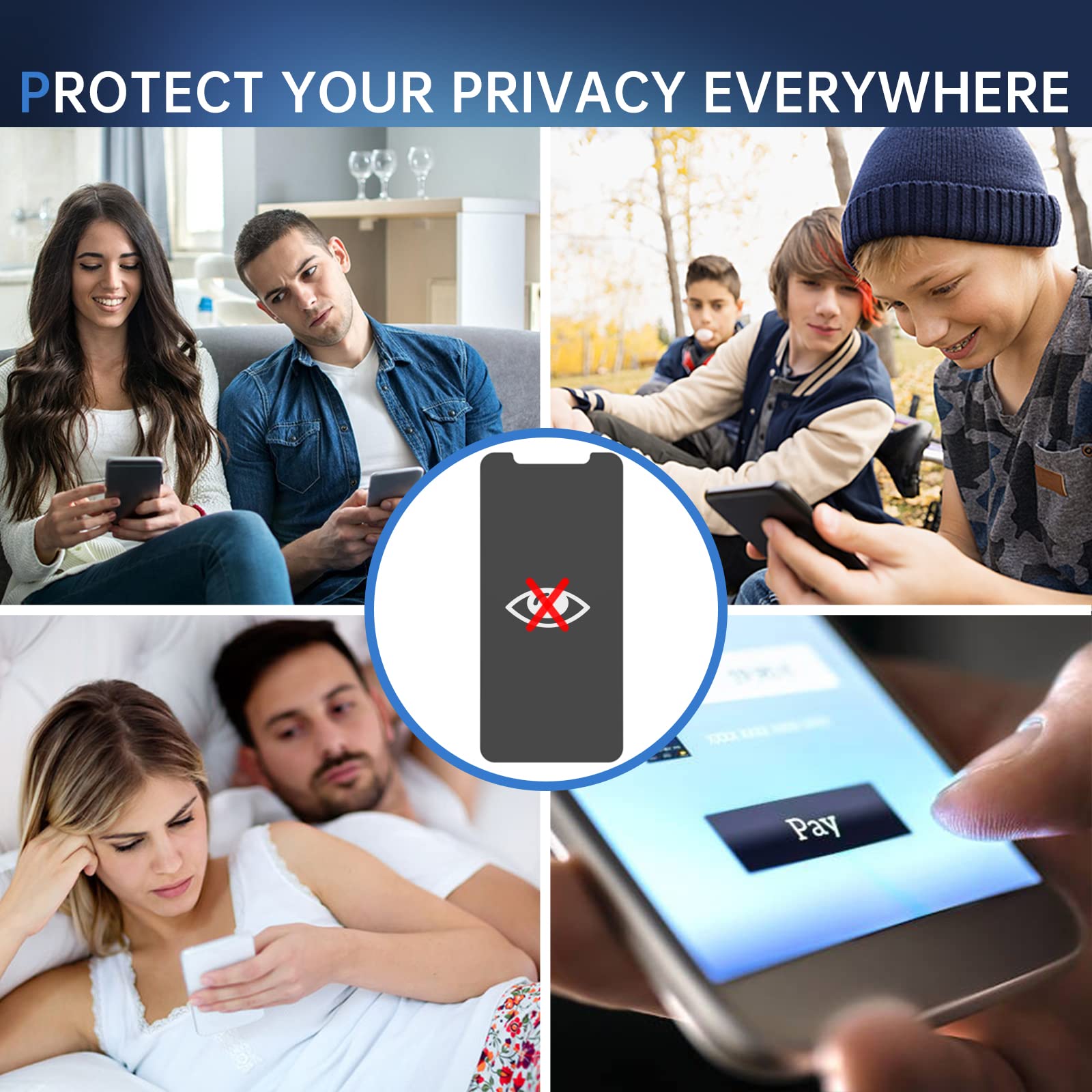 SYNCWIRE 28° Anti-Spy Glass for iPhone 12 Pro Max - Small Enterprise