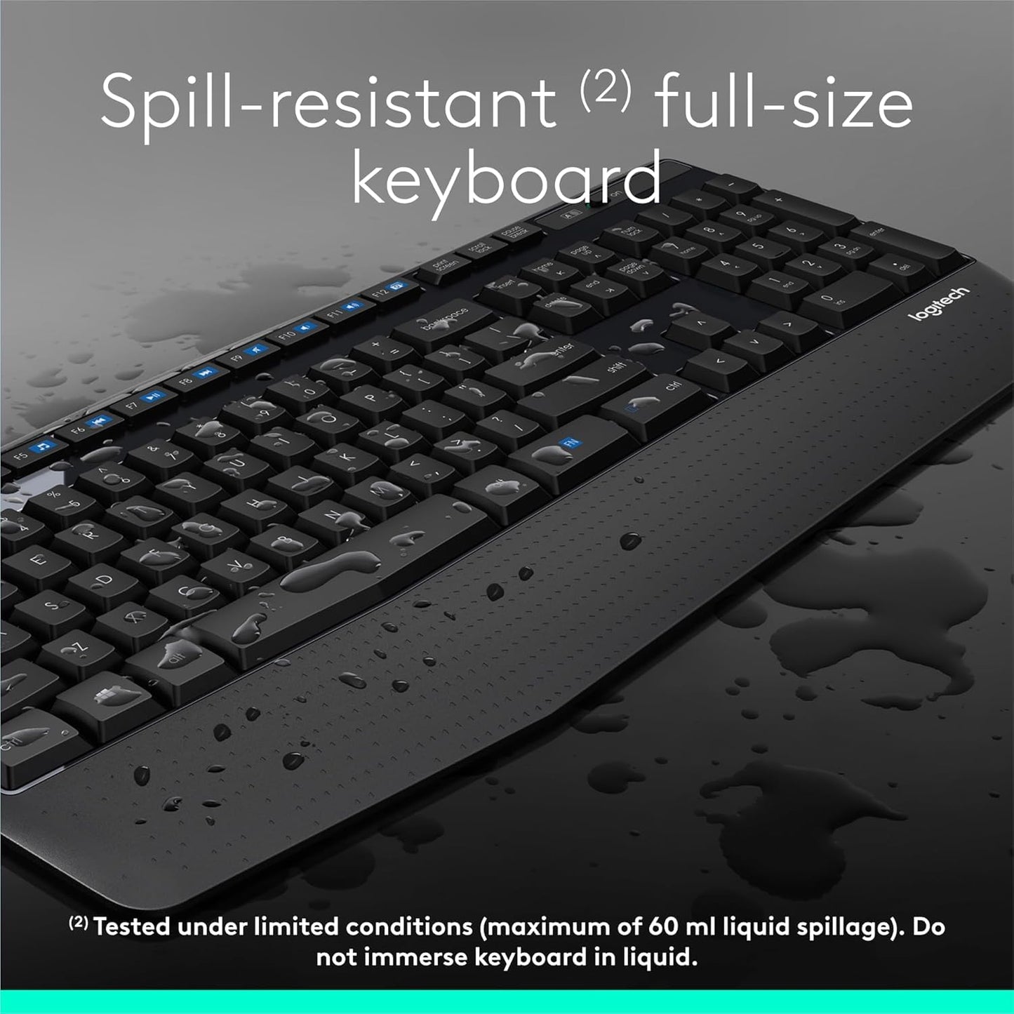 LogiKey K345: Full-Size Wireless Keyboard w/ Palm Rest
