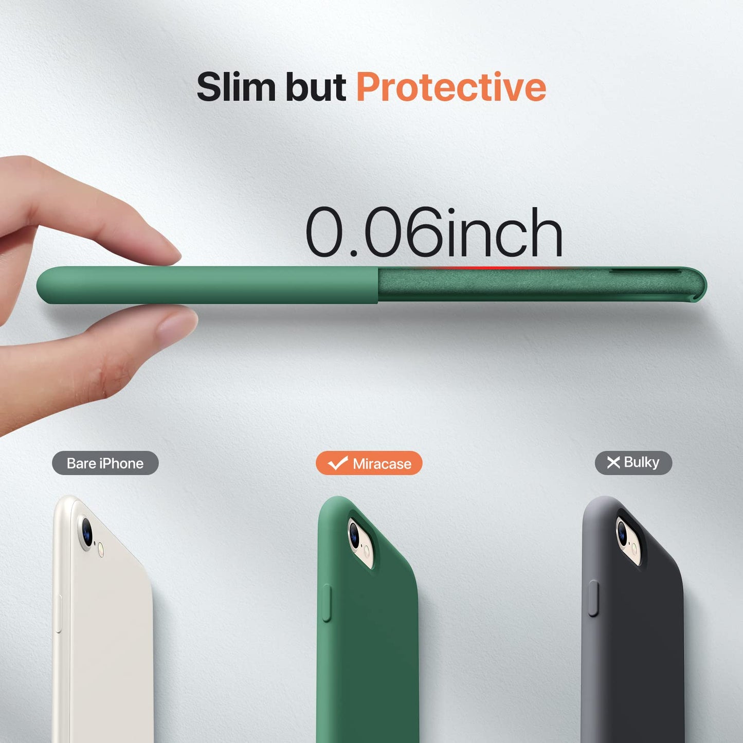 Miracase Capri Blue Slim Shockproof iPhone Case