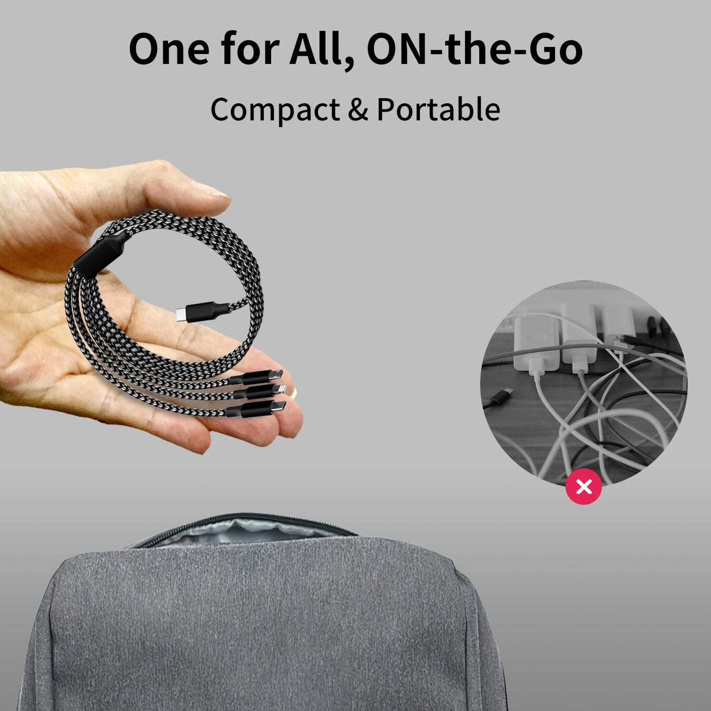 QuadCharge 65W: 4-in-1 Fast Multi-Cable