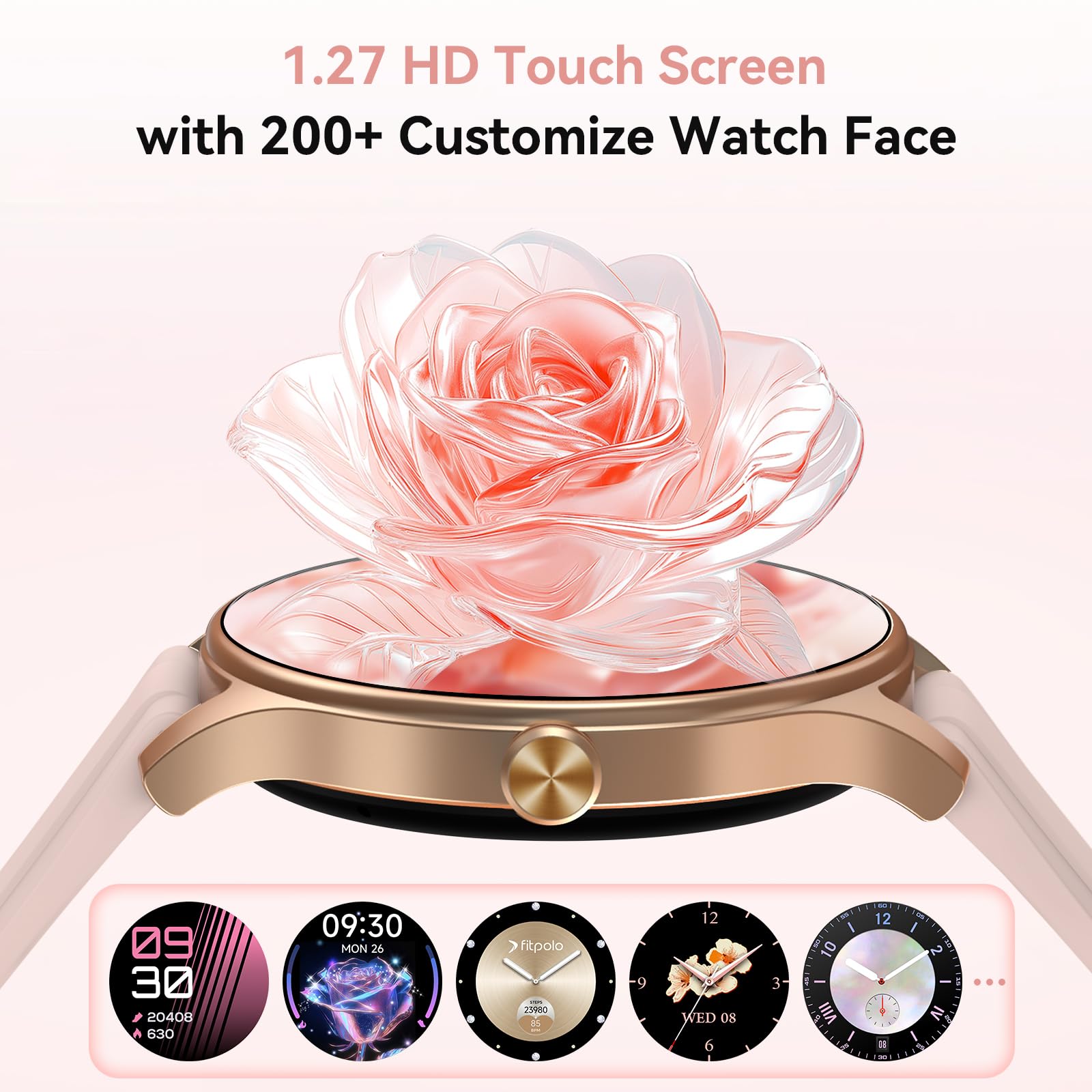 PinkFit Smartwatch - 2 Bands, 7-day Battery - Small Enterprise