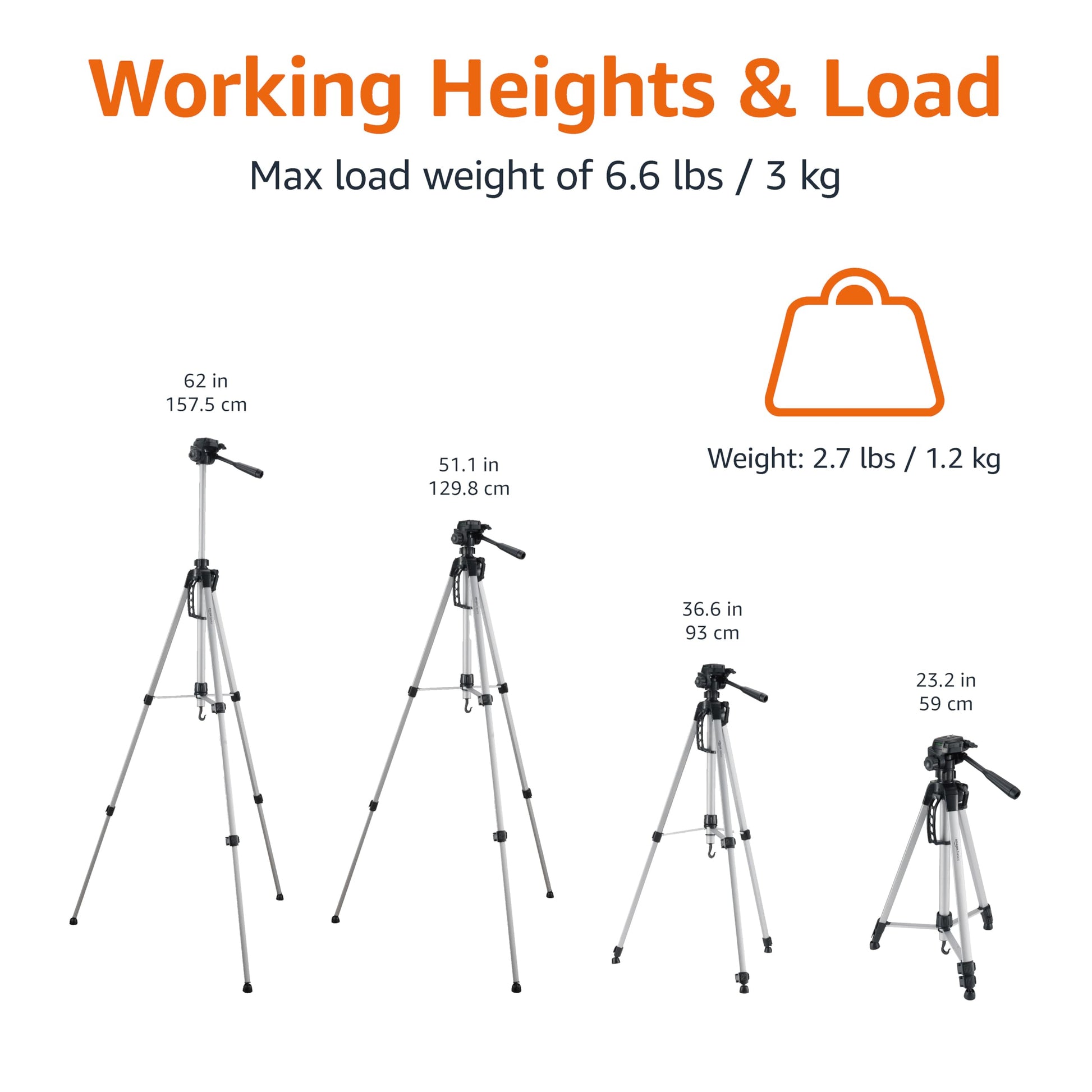 Amazon Basics Travel Tripod - 50 Champagne - Small Enterprise