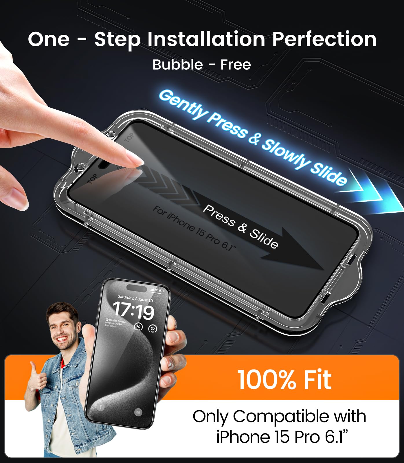 iPhone 13 4-Pack Privacy Glass Shield - Military Grade - Small Enterprise