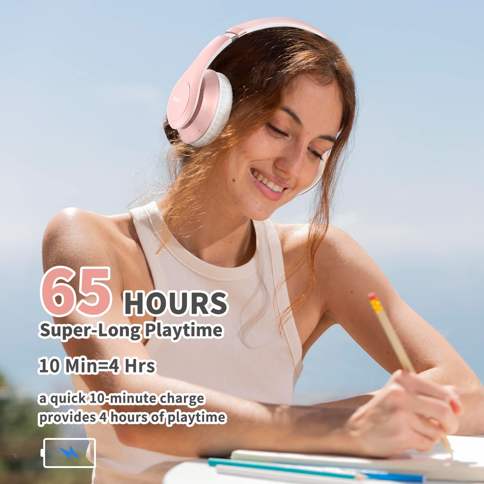 Uliptz HiFi Bluetooth Headphones - 65H Playtime - Small Enterprise