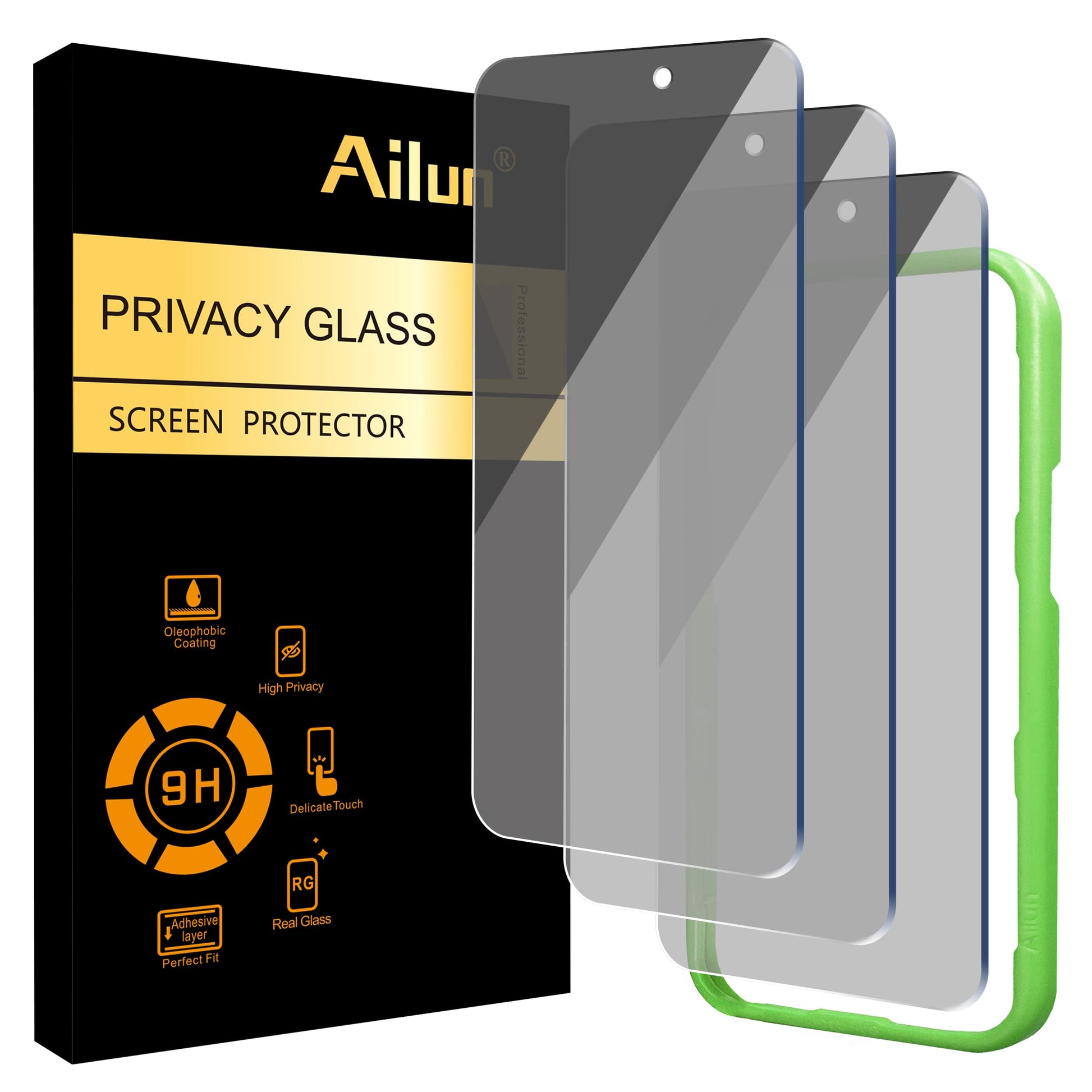 Ailun iPhone Privacy Glass 3-Pack - 6.1 Security - Small Enterprise