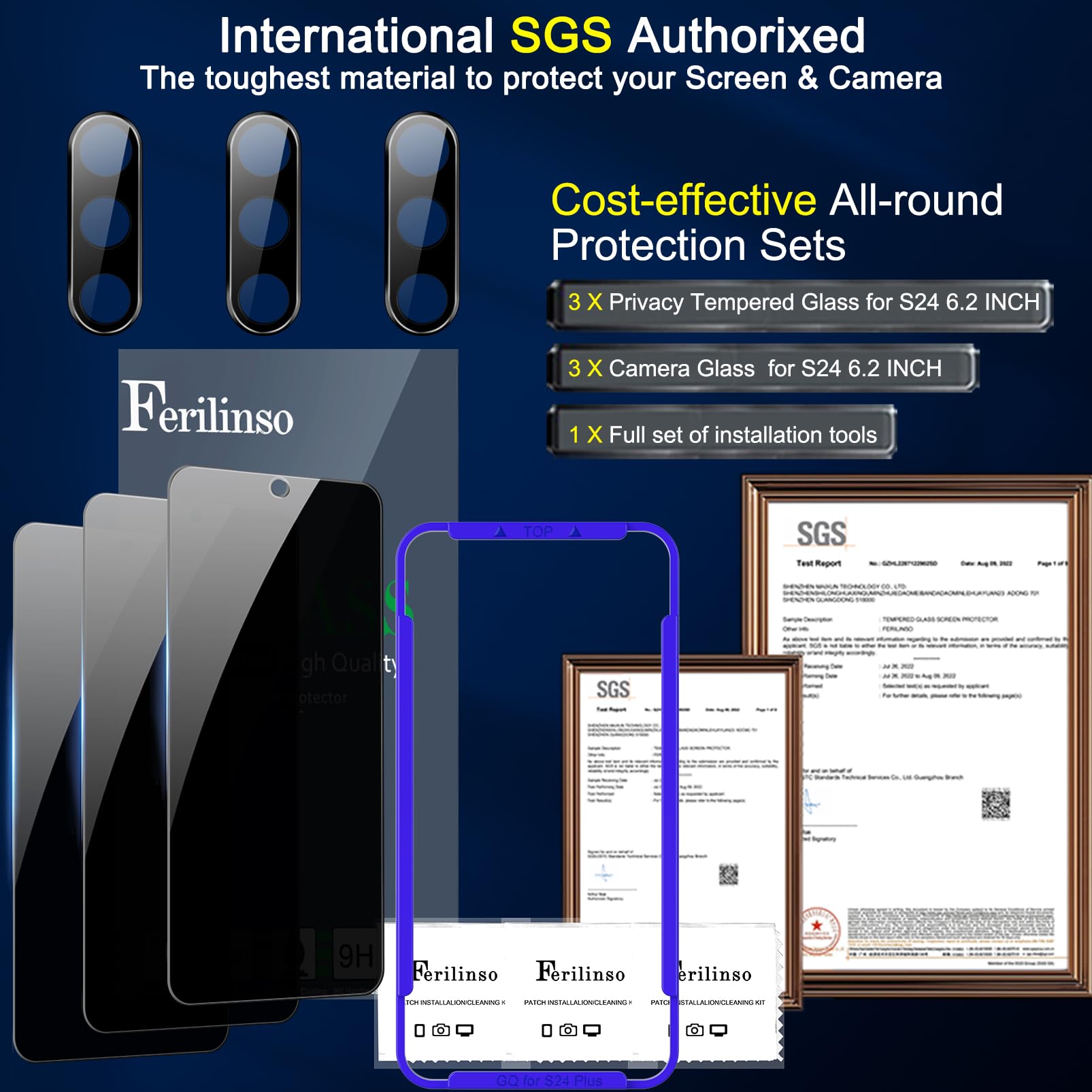Ferilinso Privacy Screen Protector for iPhone - Small Enterprise