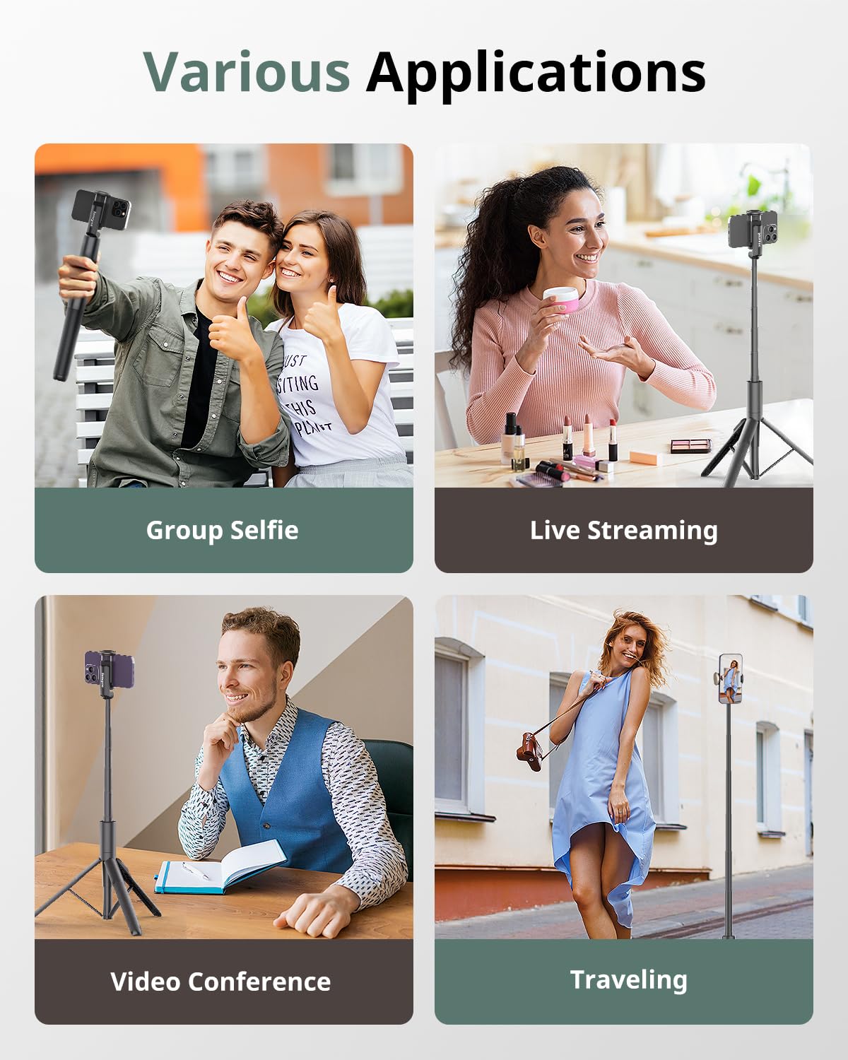 Sensyne 60 All-in-One Phone Tripod & Selfie Stick - Small Enterprise