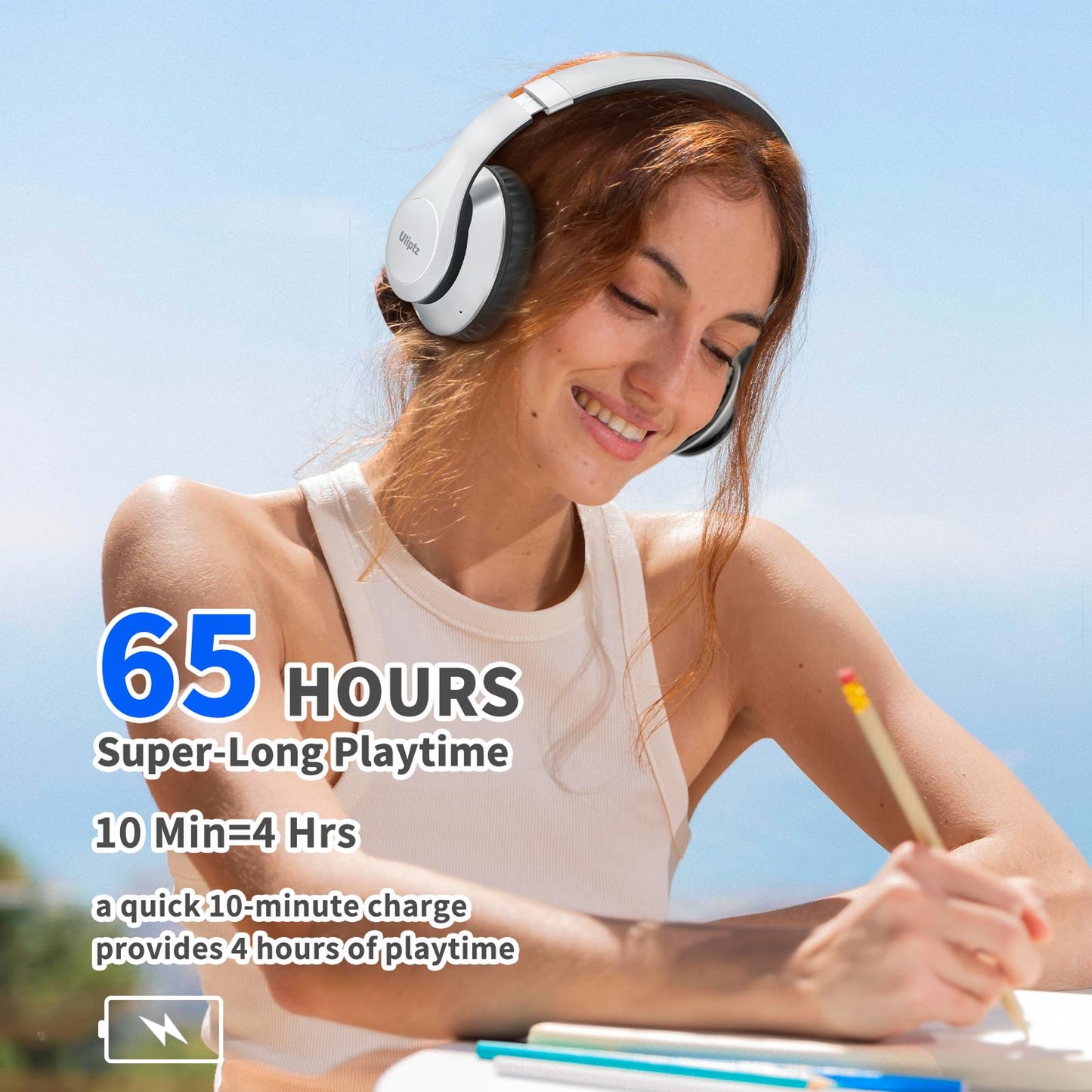 Uliptz HiFi Bluetooth Headphones - 65H Playtime - Small Enterprise