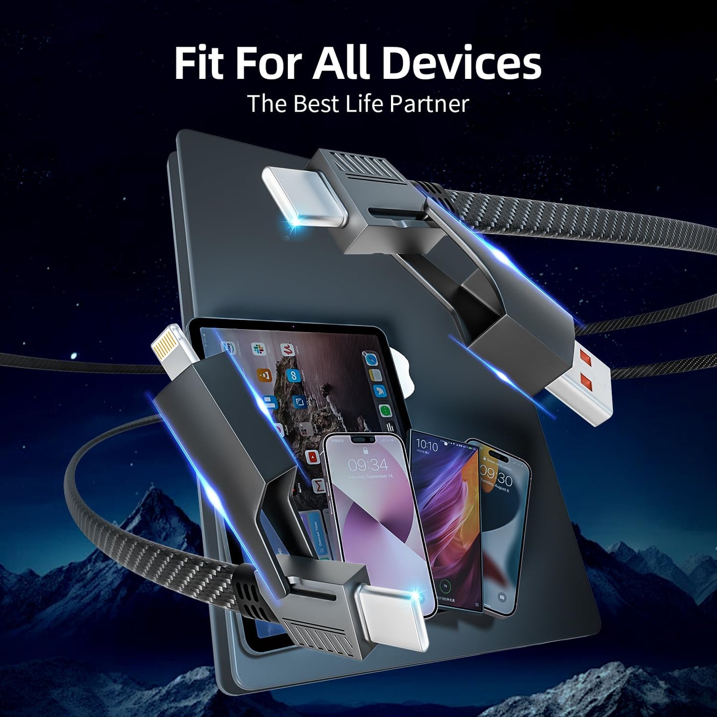 QuadCharge 65W: 4-in-1 Fast Multi-Cable