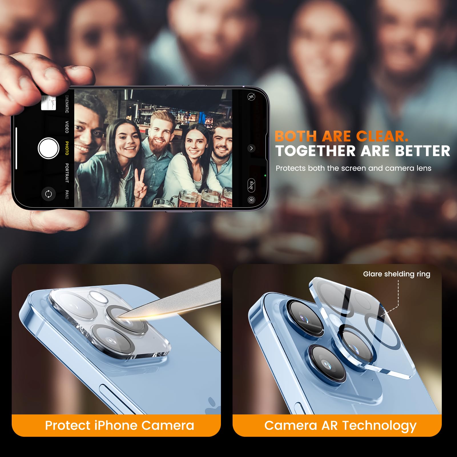 iPhone 13 4-Pack Privacy Glass Shield - Military Grade - Small Enterprise