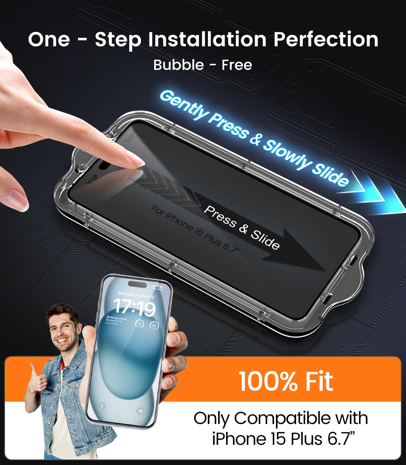 iPhone 13 4-Pack Privacy Glass Shield - Military Grade - Small Enterprise