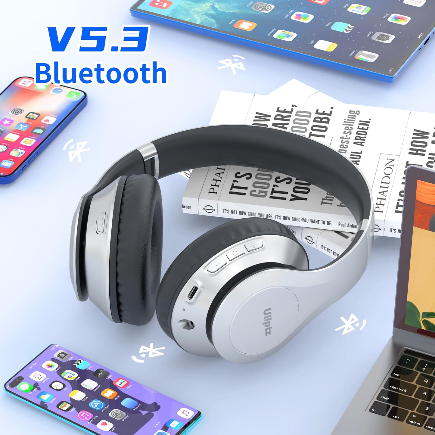 Uliptz HiFi Bluetooth Headphones - 65H Playtime - Small Enterprise
