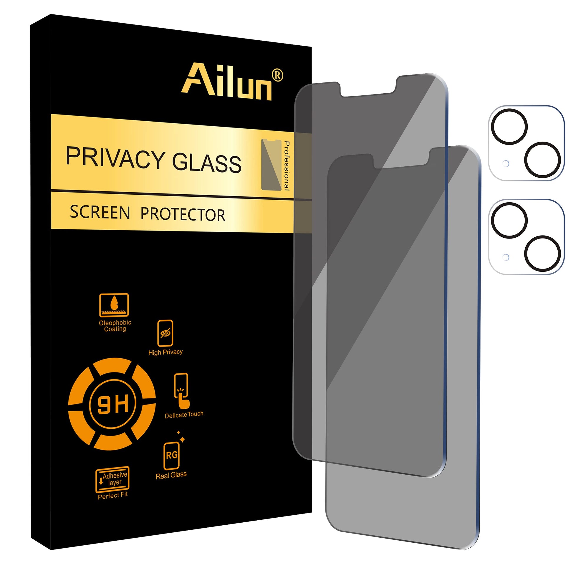Ailun iPhone 16 Privacy & Lens Protector 3-Pack - Small Enterprise