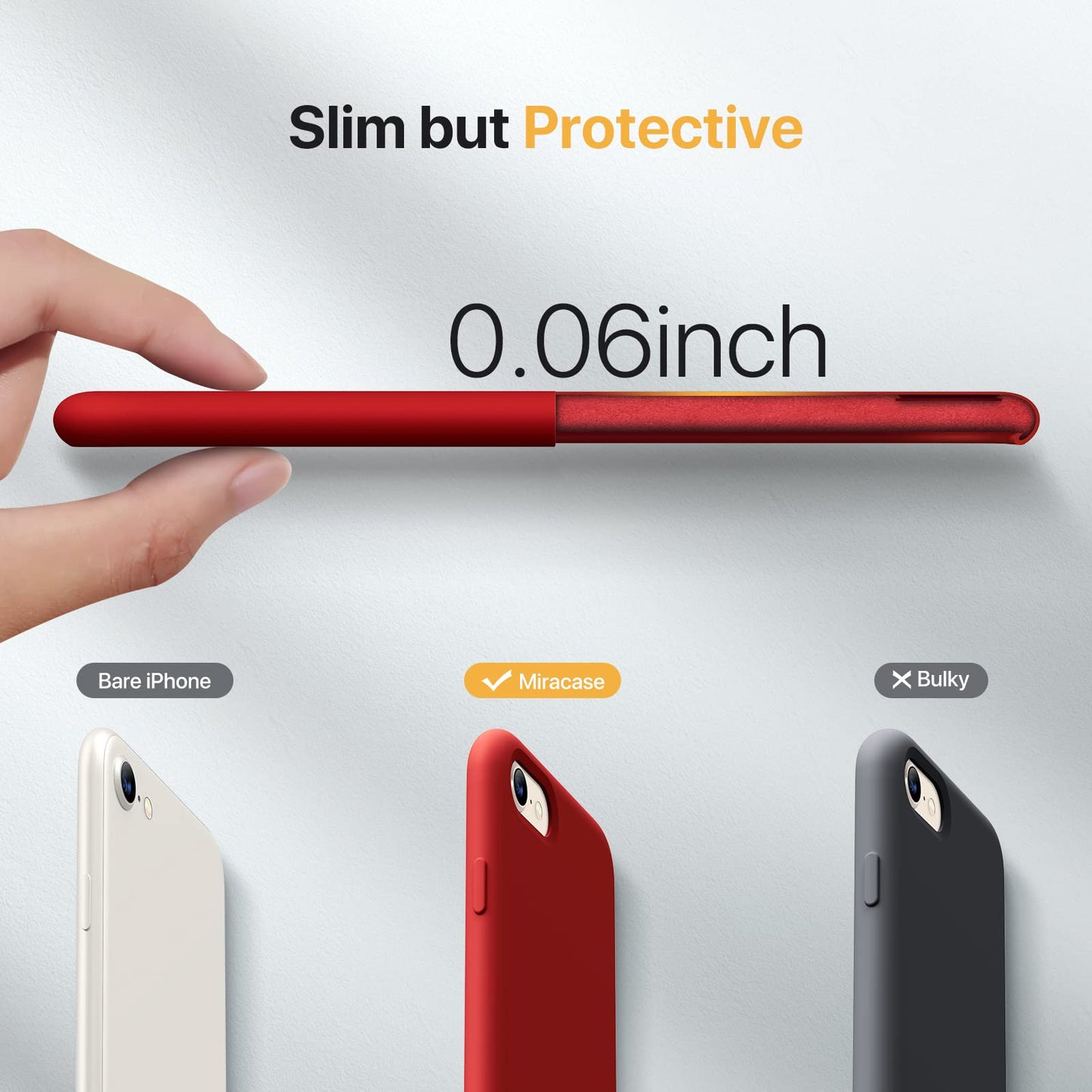 Miracase Capri Blue Slim Shockproof iPhone Case